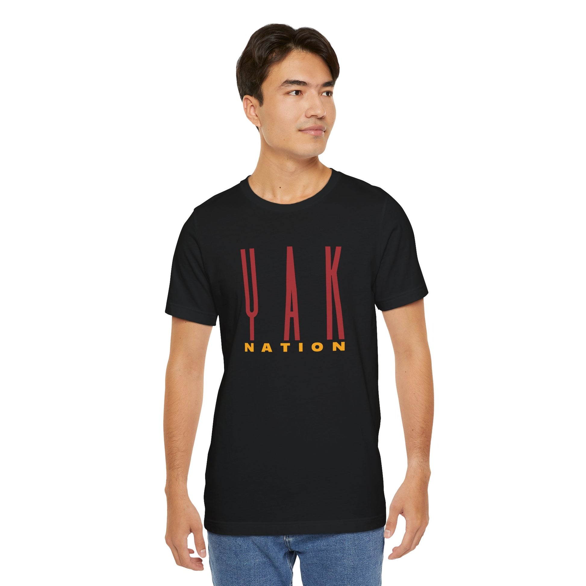 Yak Nation Graphic Tee — Bold Vertical Logo Shirt