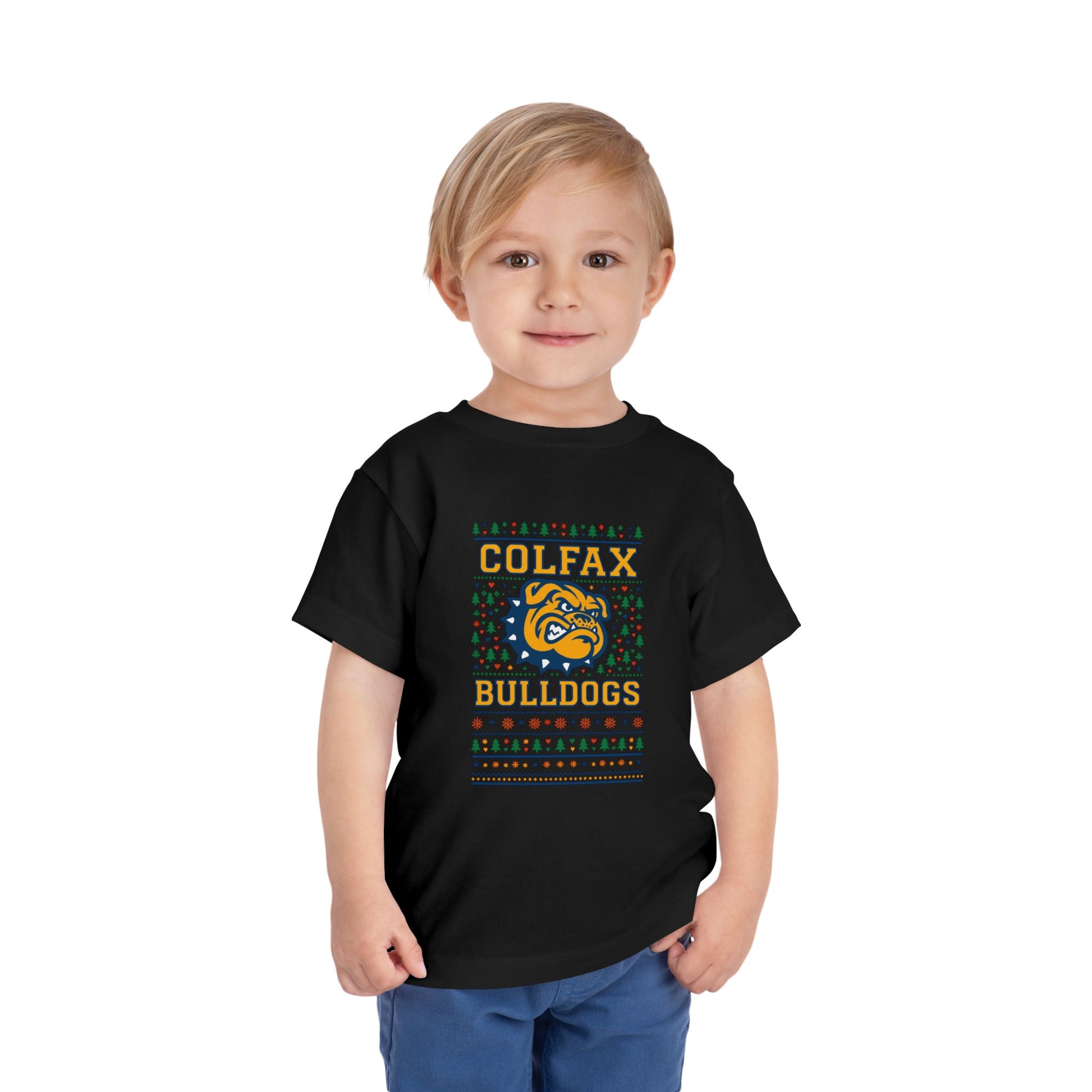 Colfax Bulldogs Ugly Sweater Toddler Tee