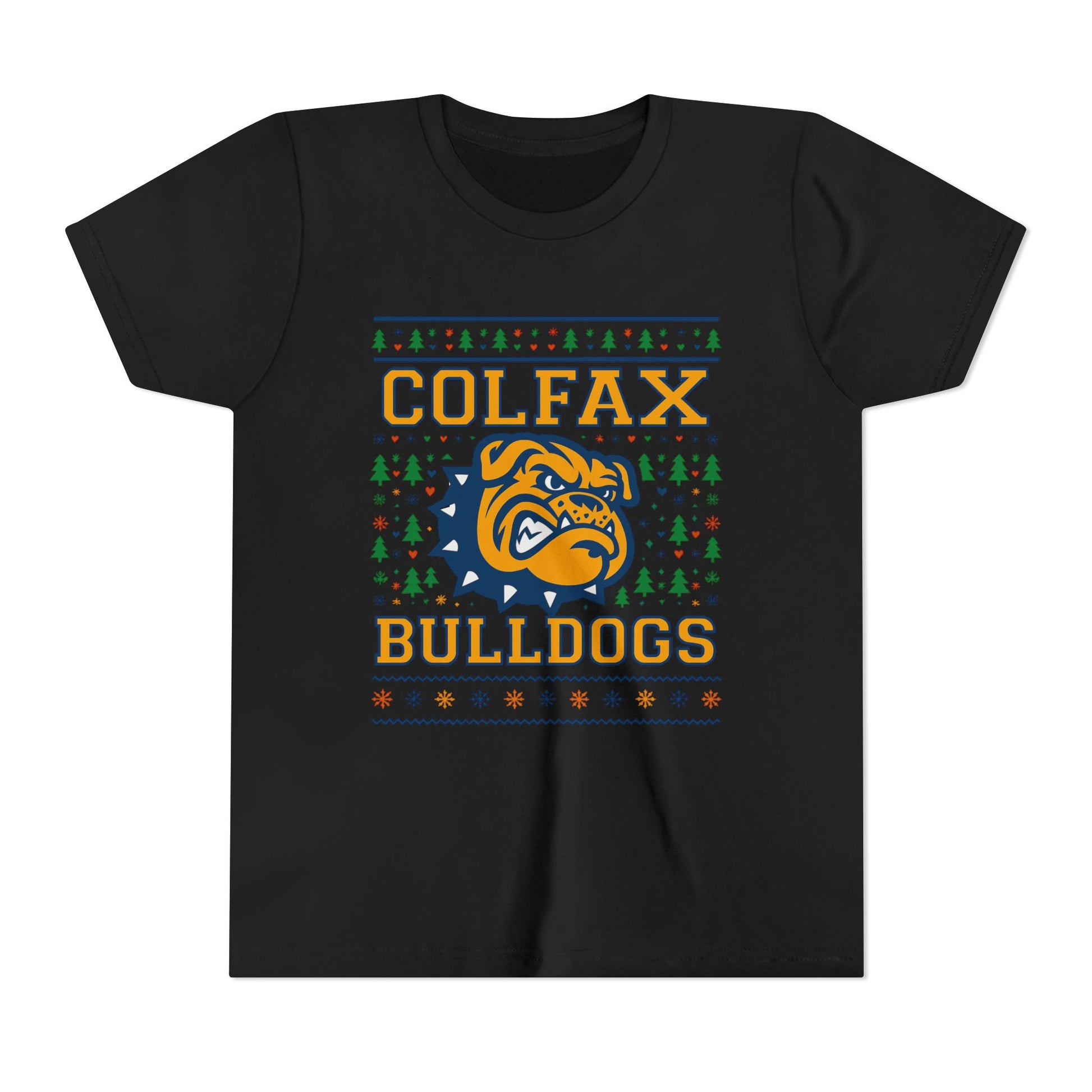 Colfax Bulldogs Ugly Sweater Youth Holiday Tee