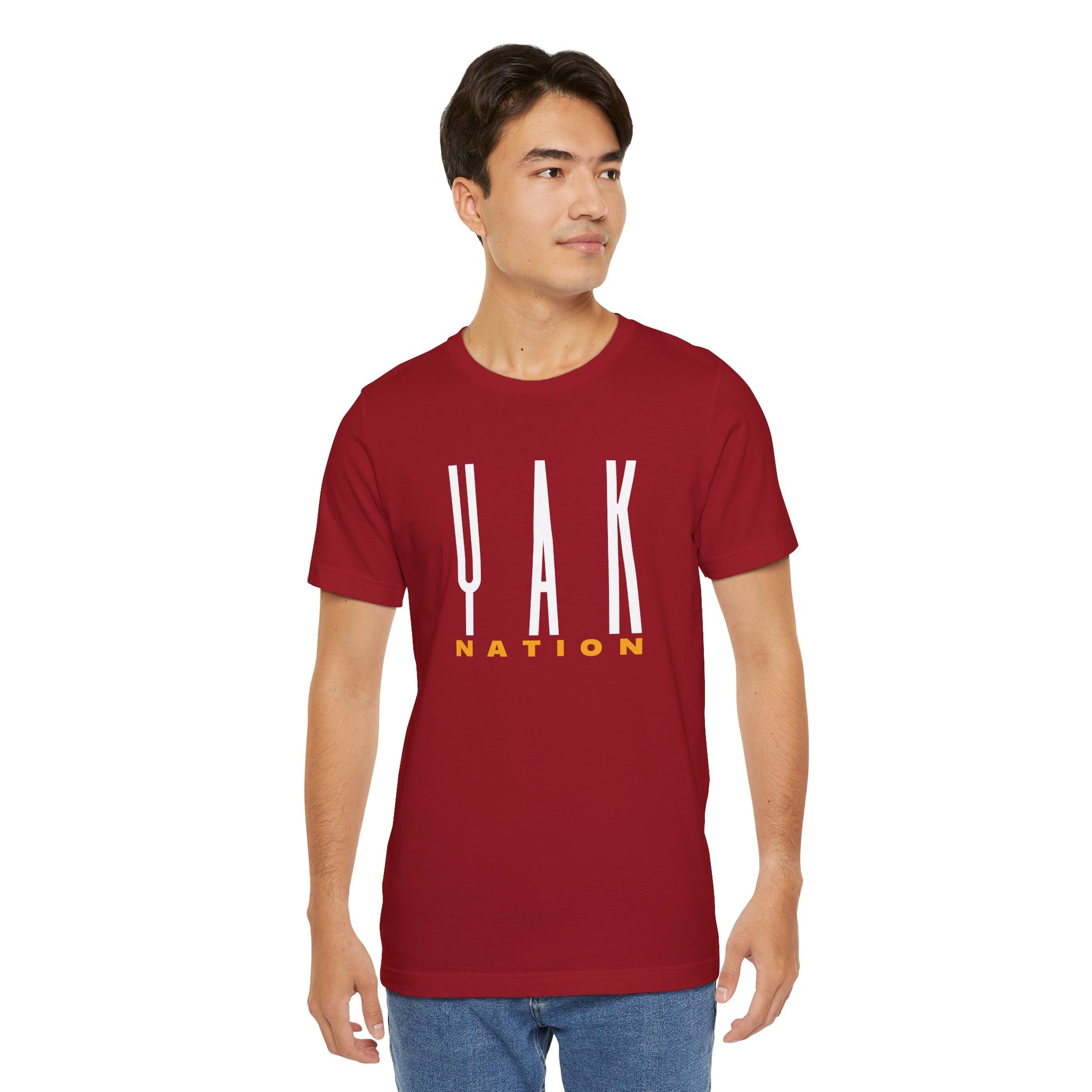 Yak Nation Graphic Tee — Bold Vertical Logo Shirt