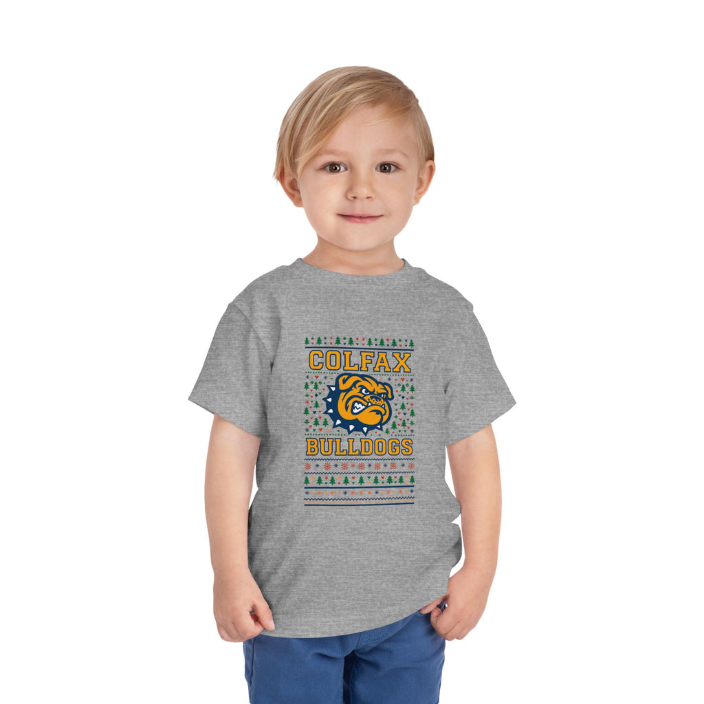 Colfax Bulldogs Ugly Sweater Toddler Tee