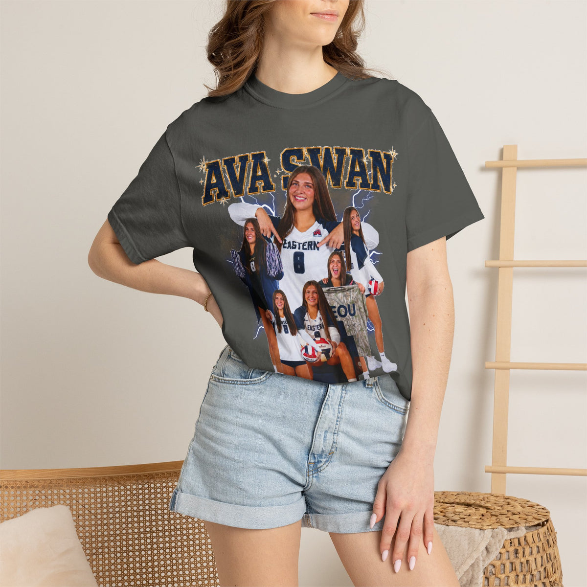 Ava Swan Collage T‑Shirt — Personalized Tee (Swan 8)