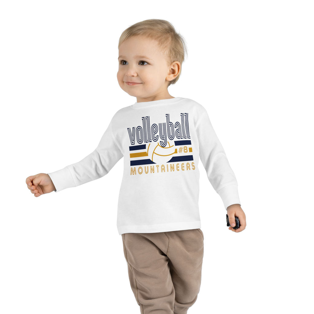 Toddler Volleyball Tee — 'Mountaineers' Team Jersey with Number 8