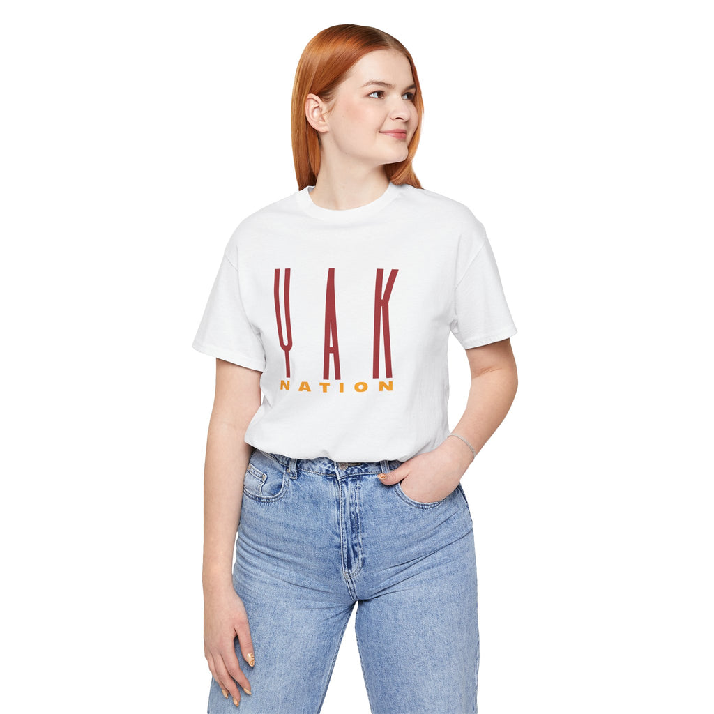 Yak Nation Graphic Tee — Bold Vertical Logo Shirt