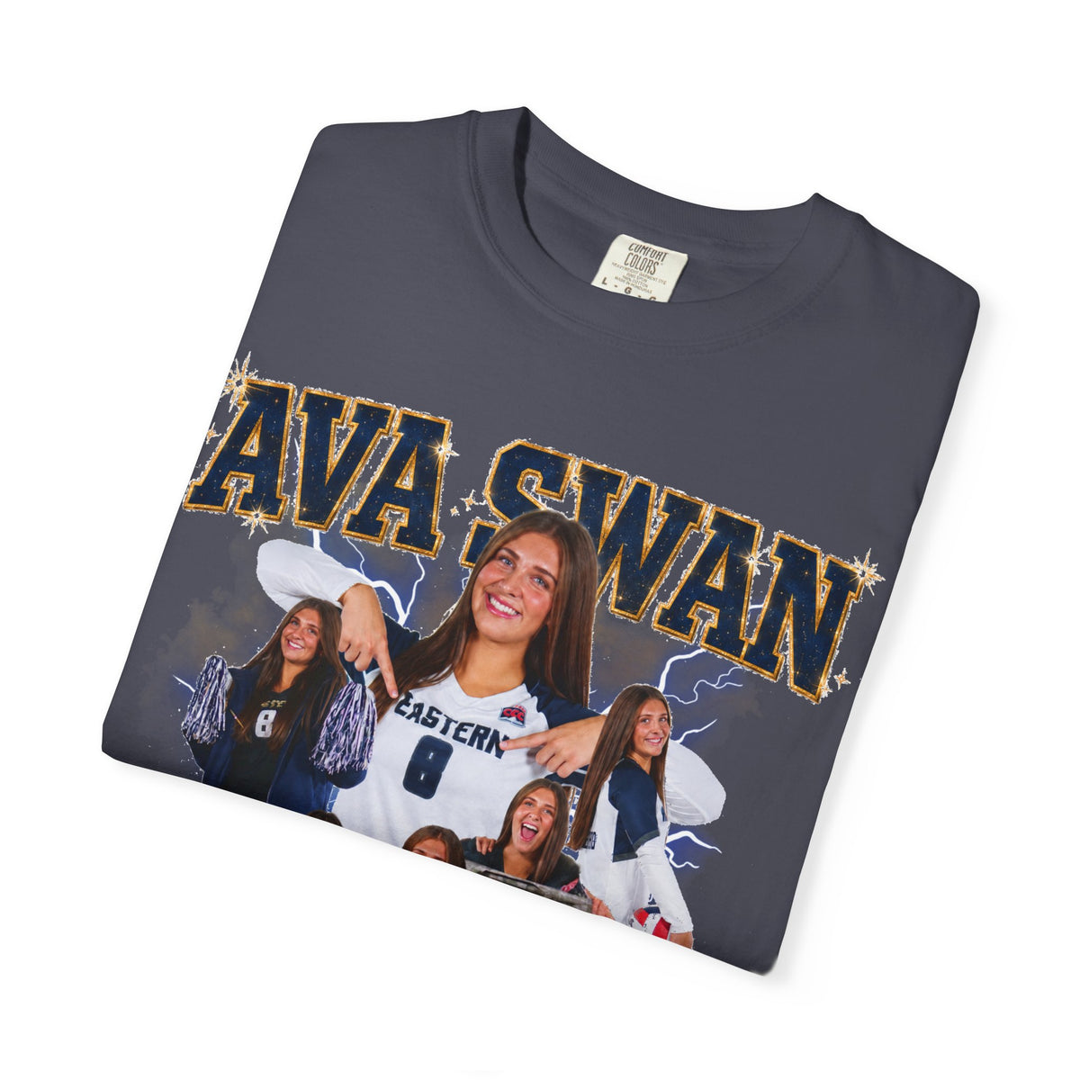 Ava Swan Collage T‑Shirt — Personalized Tee (Swan 8)