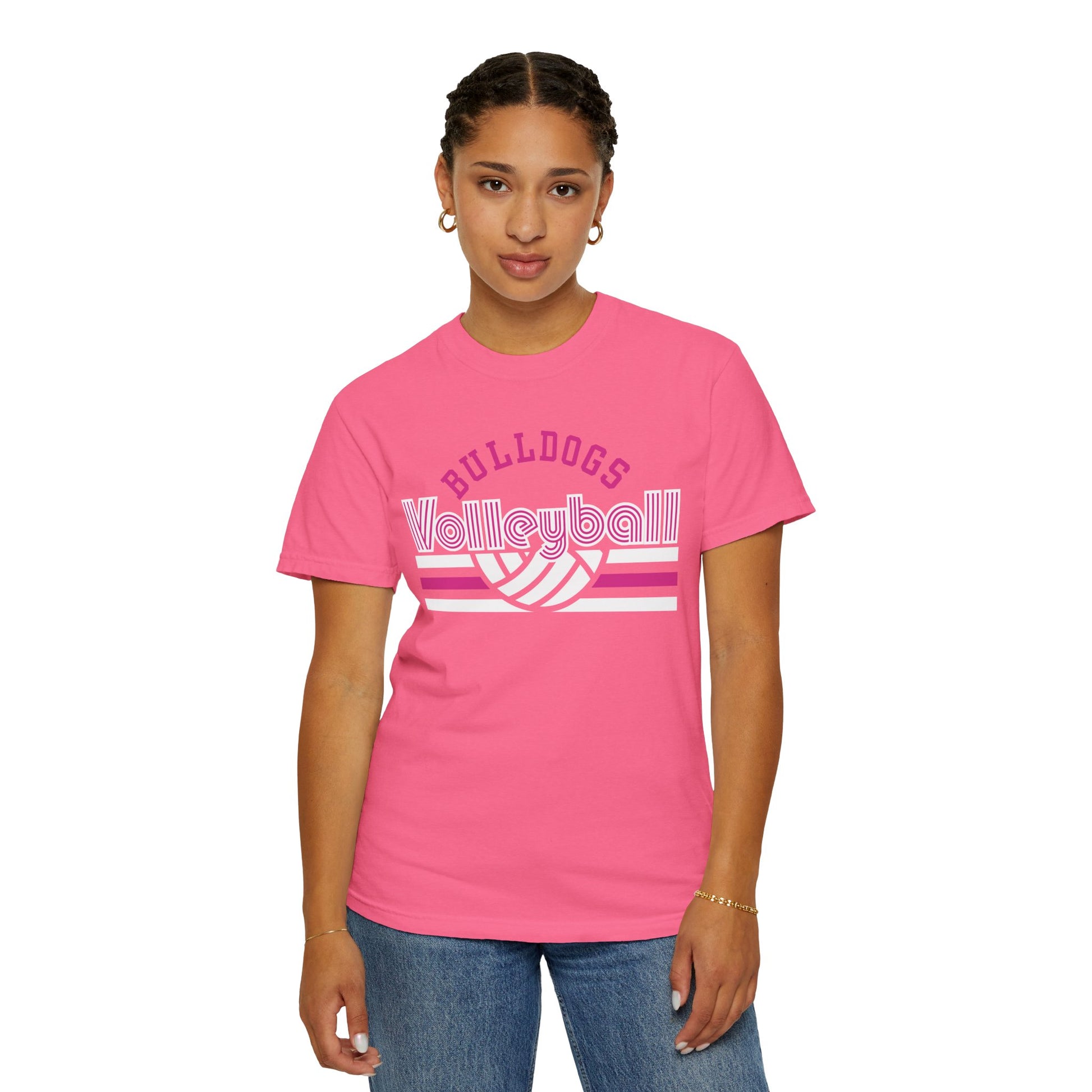 Retro Bulldogs Volleyball Tee