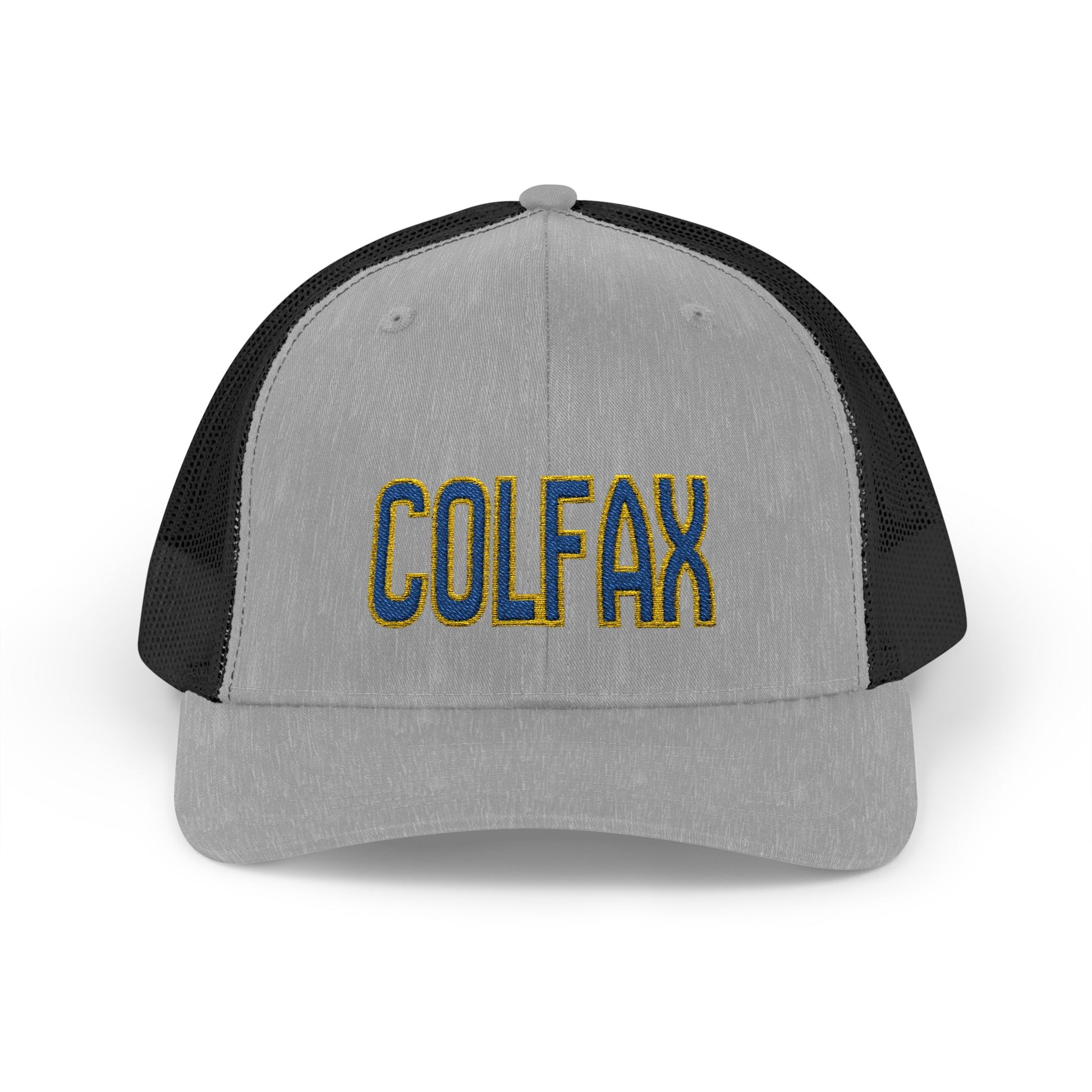 Colfax Embroidered Trucker Hat — Retro Campus Snapback