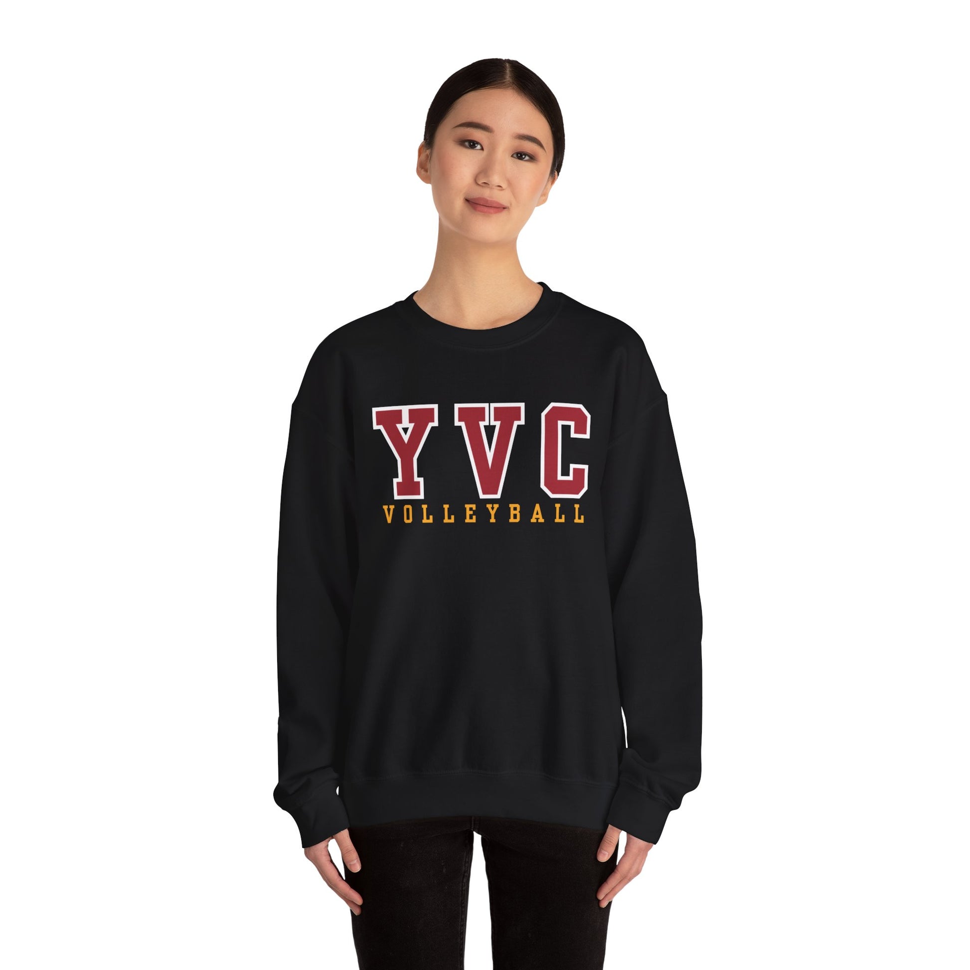 YVC Volleyball Crewneck Sweatshirt - Collegiate Style Athletic Pullover