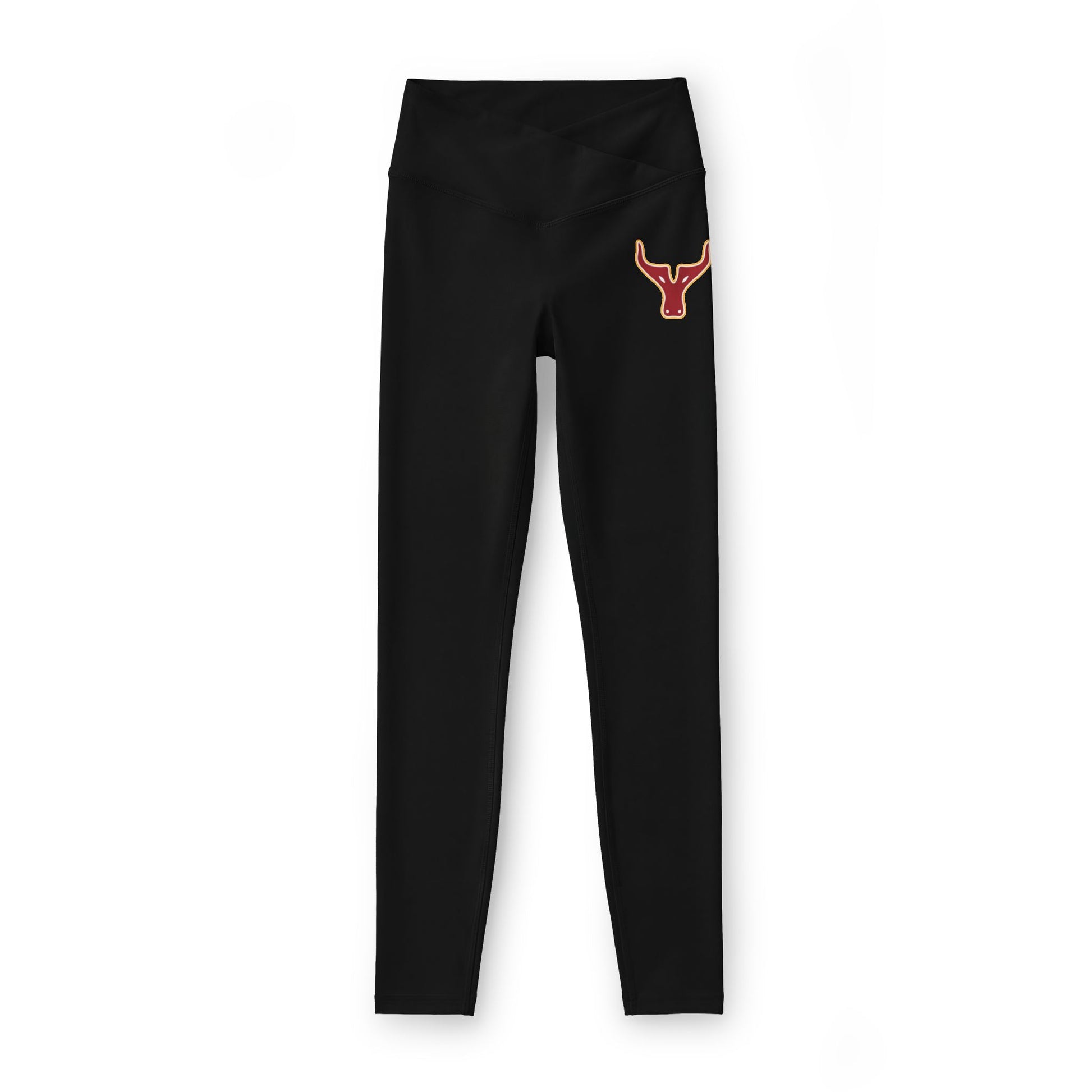 Black V‑Waist Leggings with Yak