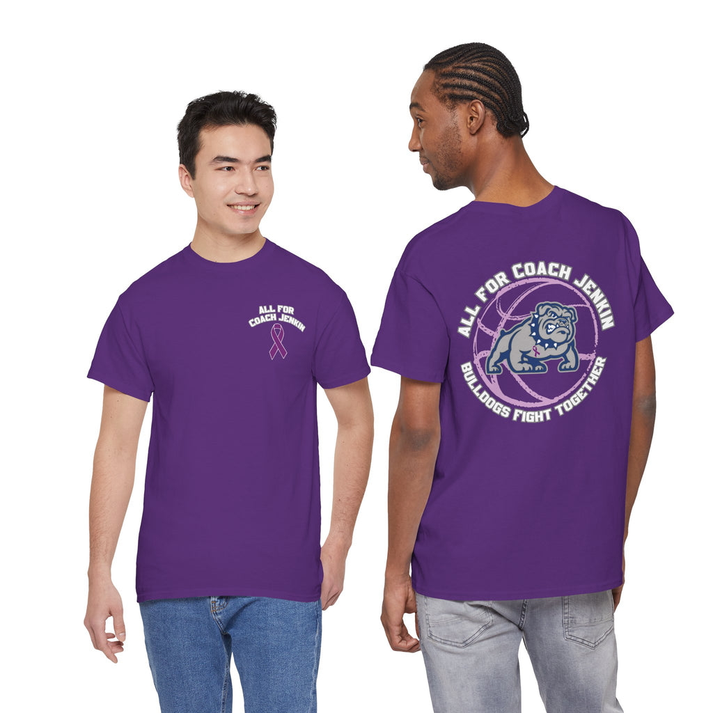 All For Coach Jenkins Bulldogs Fight Together  T‑Shirt