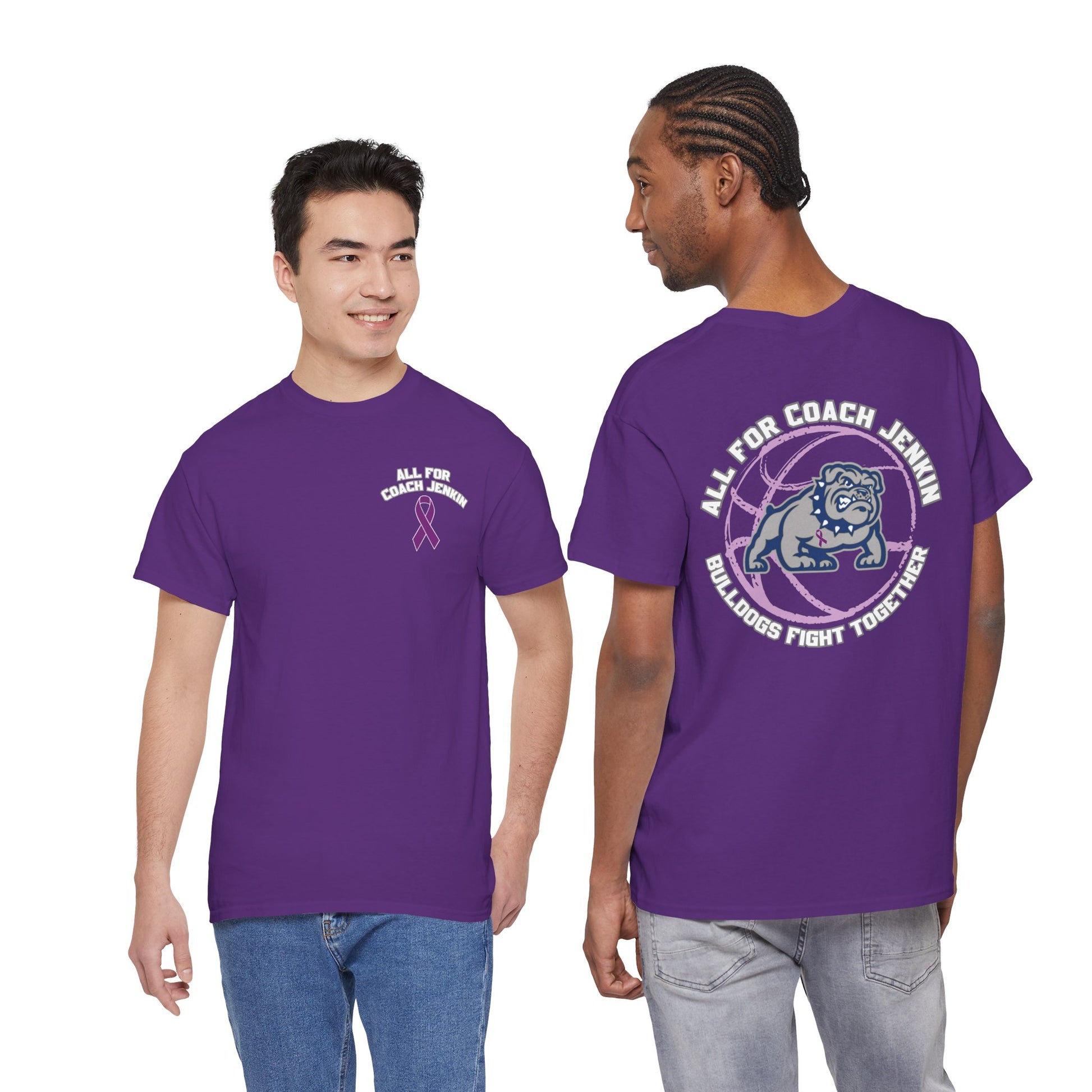 All For Coach Jenkins Bulldogs Fight Together  T‑Shirt