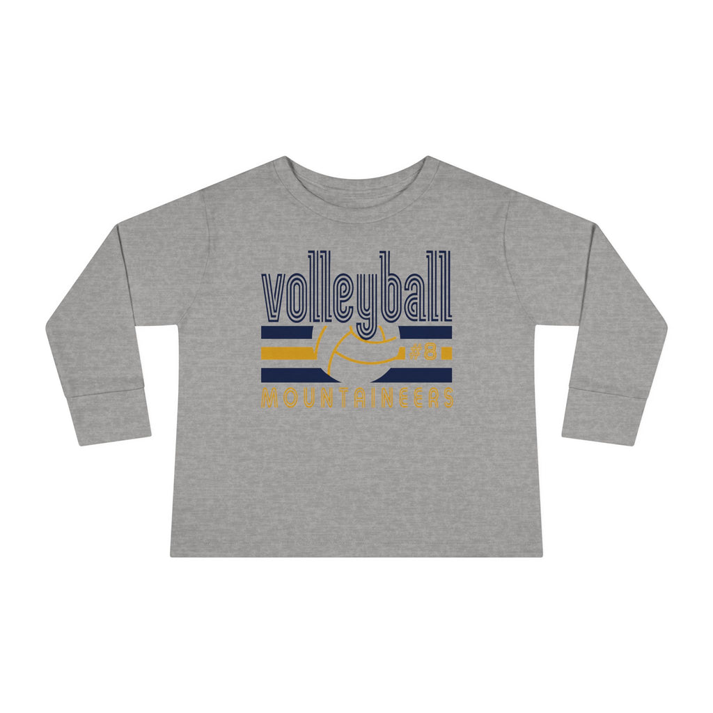 Toddler Volleyball Tee — 'Mountaineers' Team Jersey with Number 8
