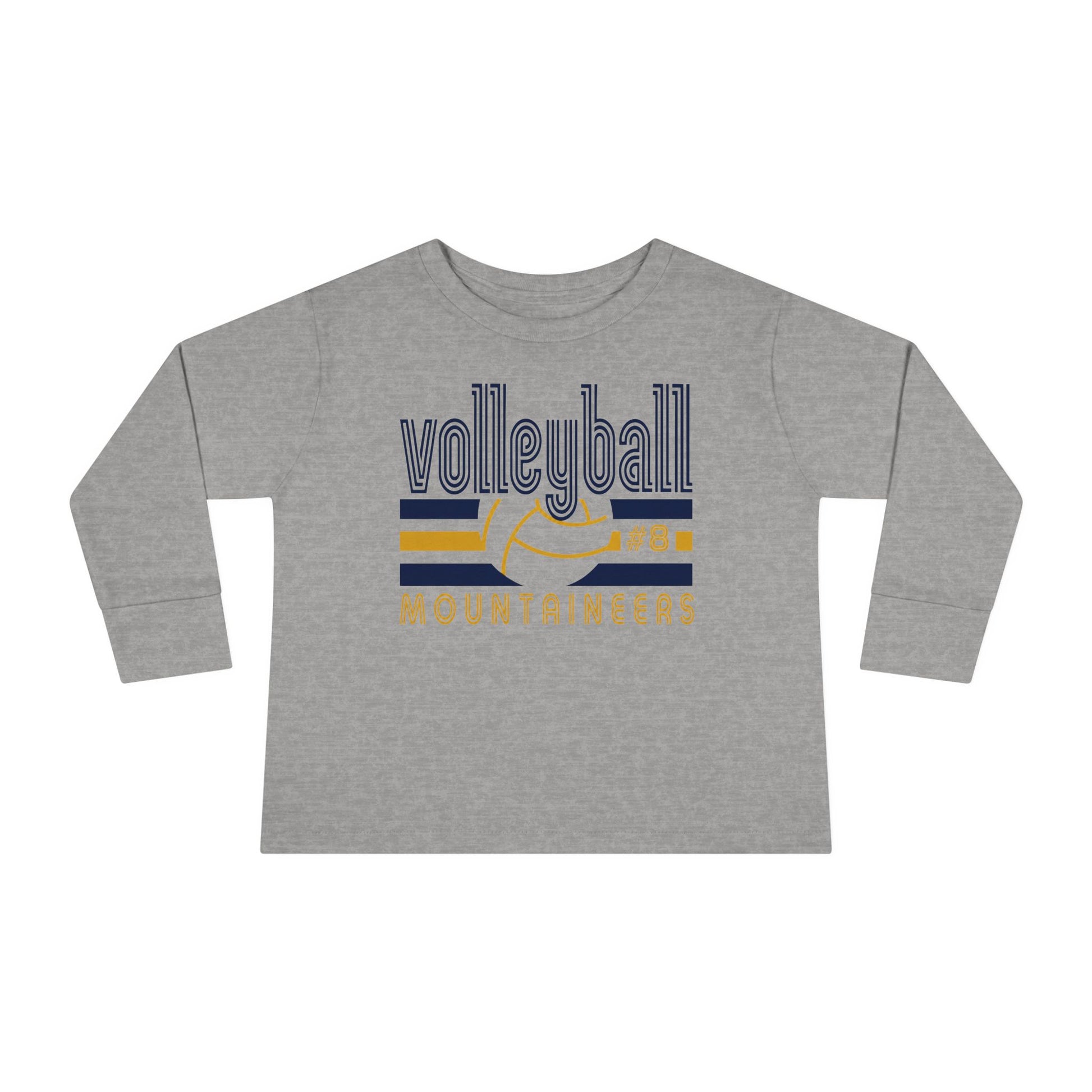 Toddler Volleyball Tee — 'Mountaineers' Team Jersey with Number 8