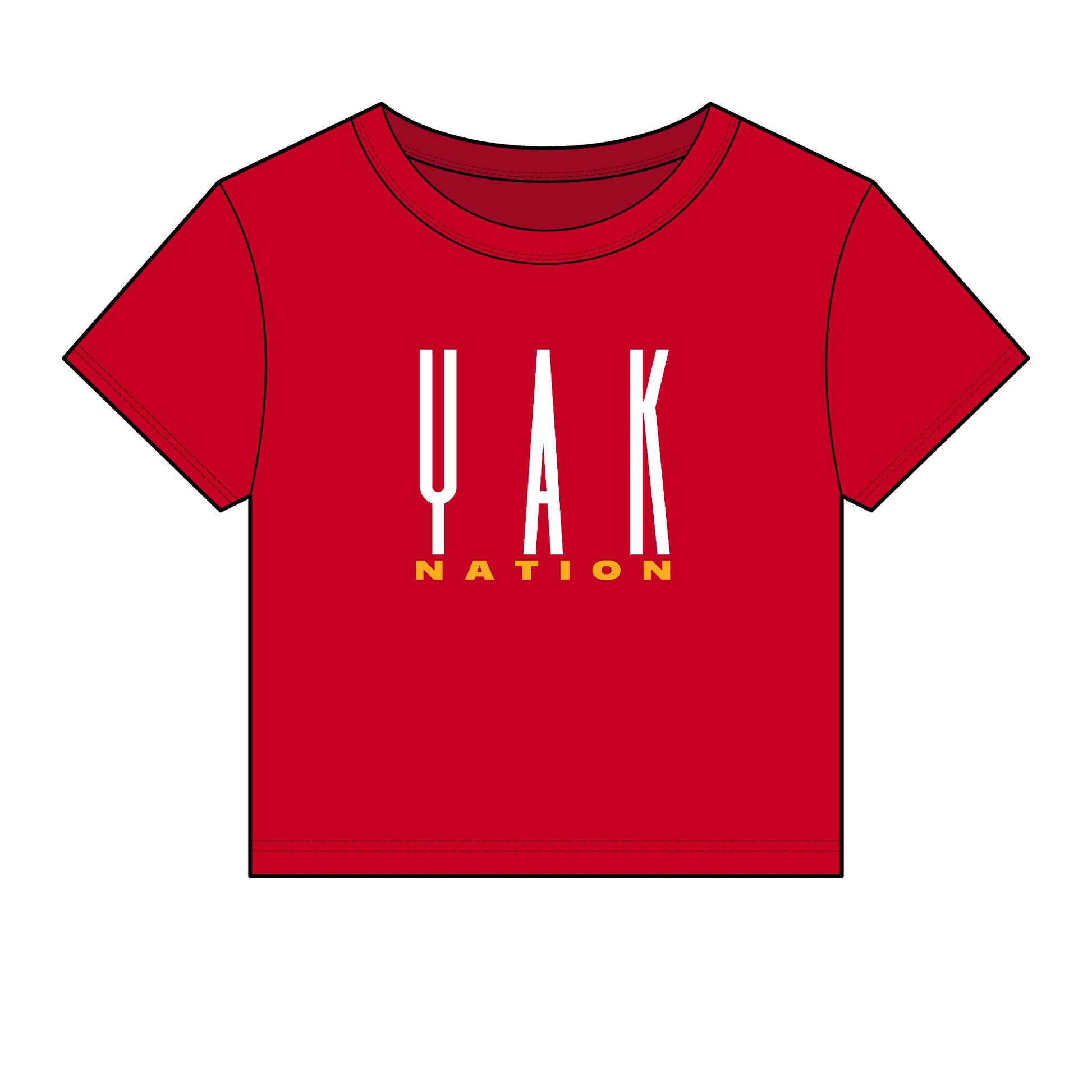 YAK Nation Women's Cropped Baby Tee