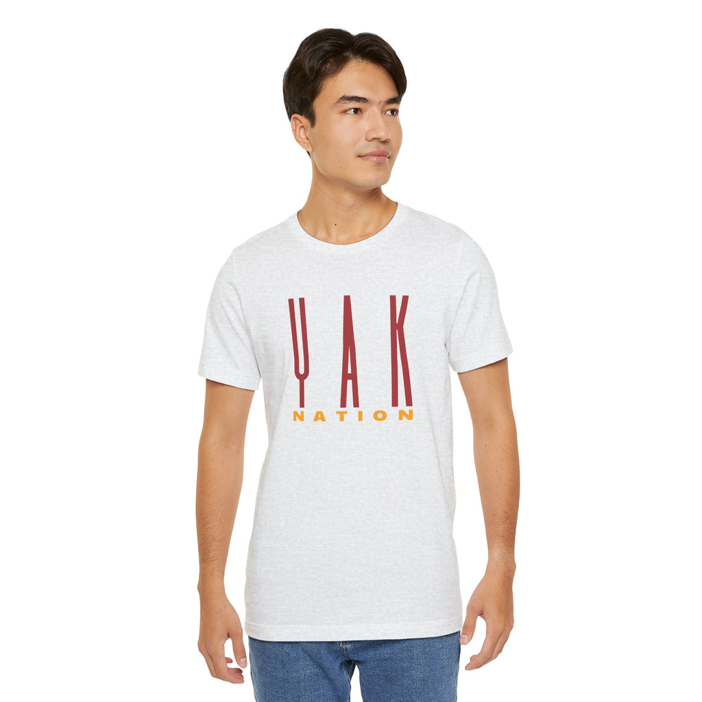 Yak Nation Graphic Tee — Bold Vertical Logo Shirt