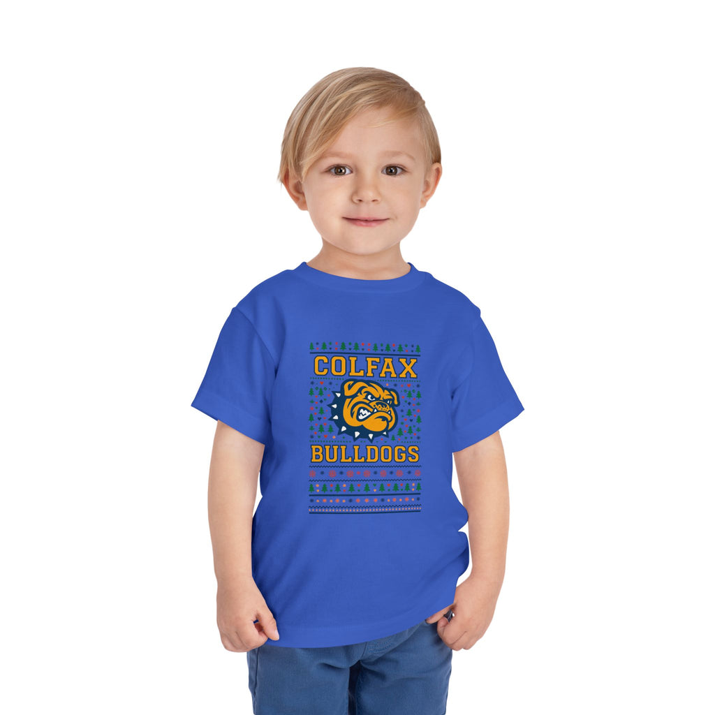 Colfax Bulldogs Ugly Sweater Toddler Tee