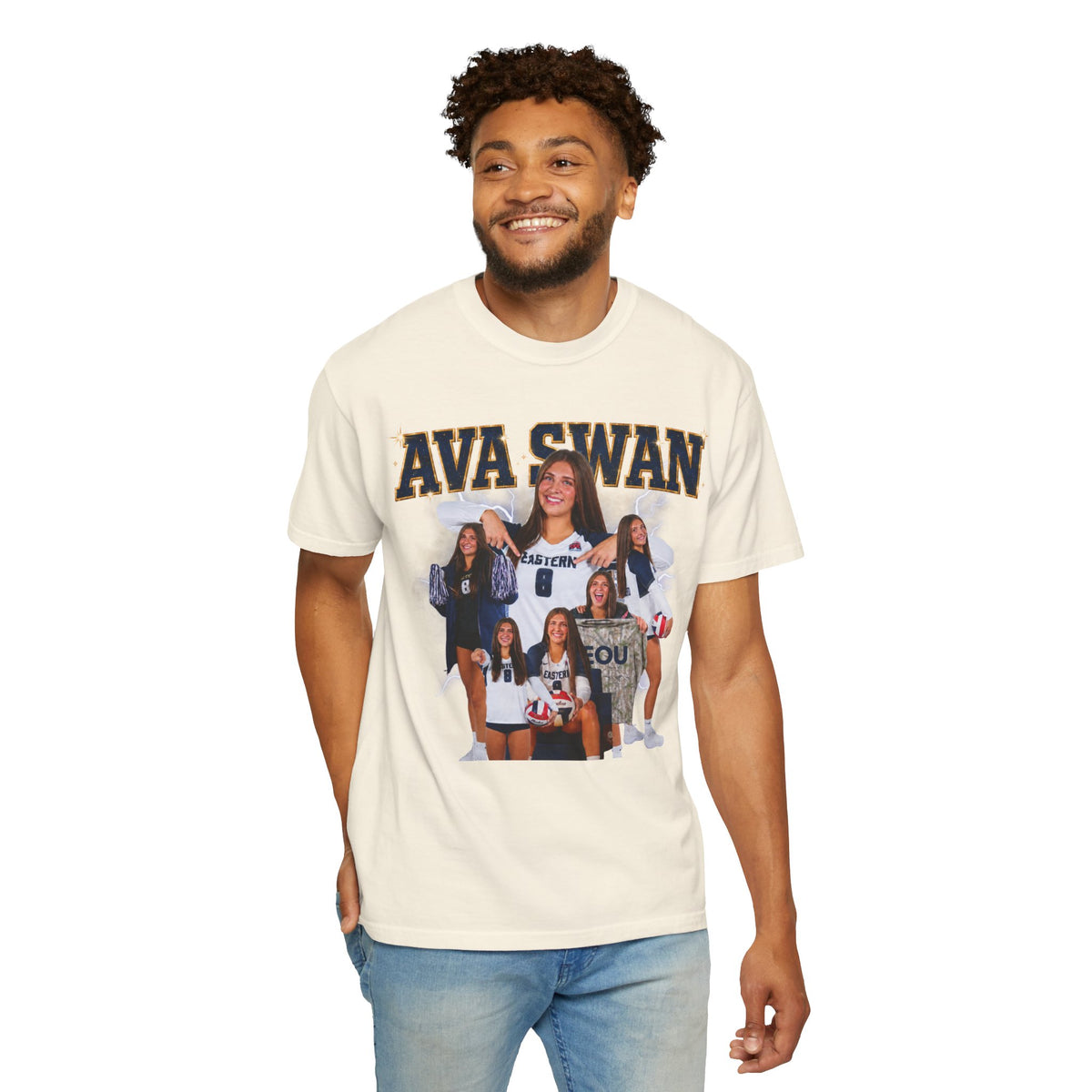 Ava Swan Collage T‑Shirt — Personalized Tee (Swan 8)