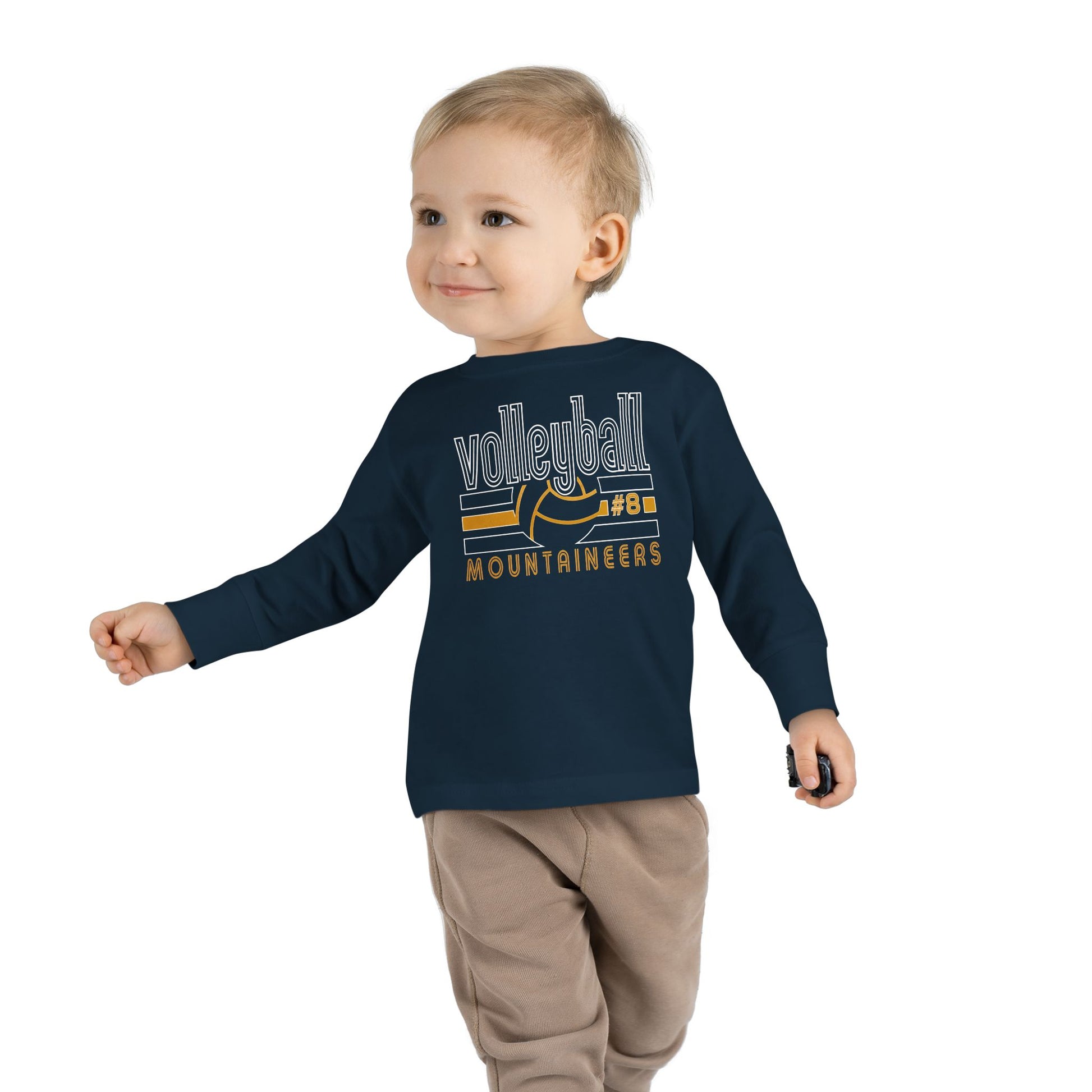 Toddler Volleyball Tee — 'Mountaineers' Team Jersey with Number 8
