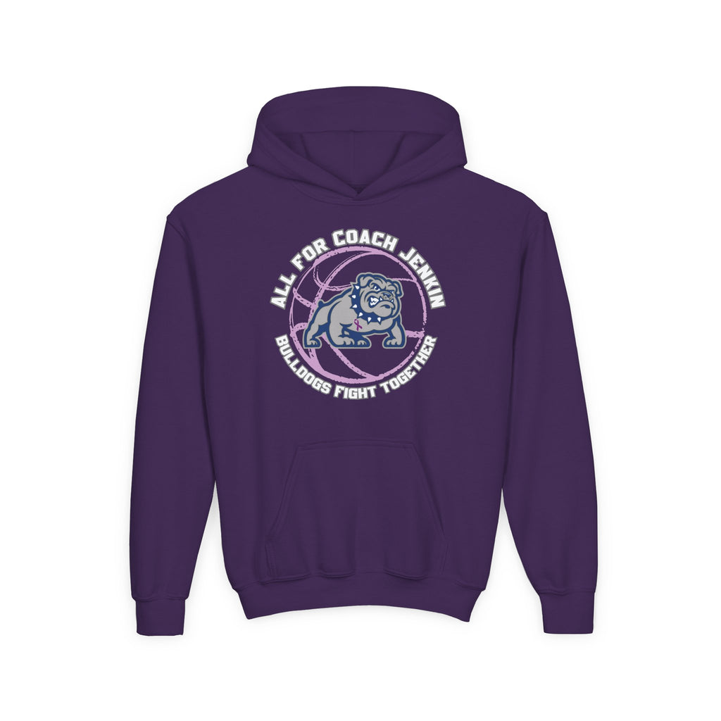 Youth Hoodie – "All For Coach Jenkin" Bulldogs Fight Together Team Hoodie