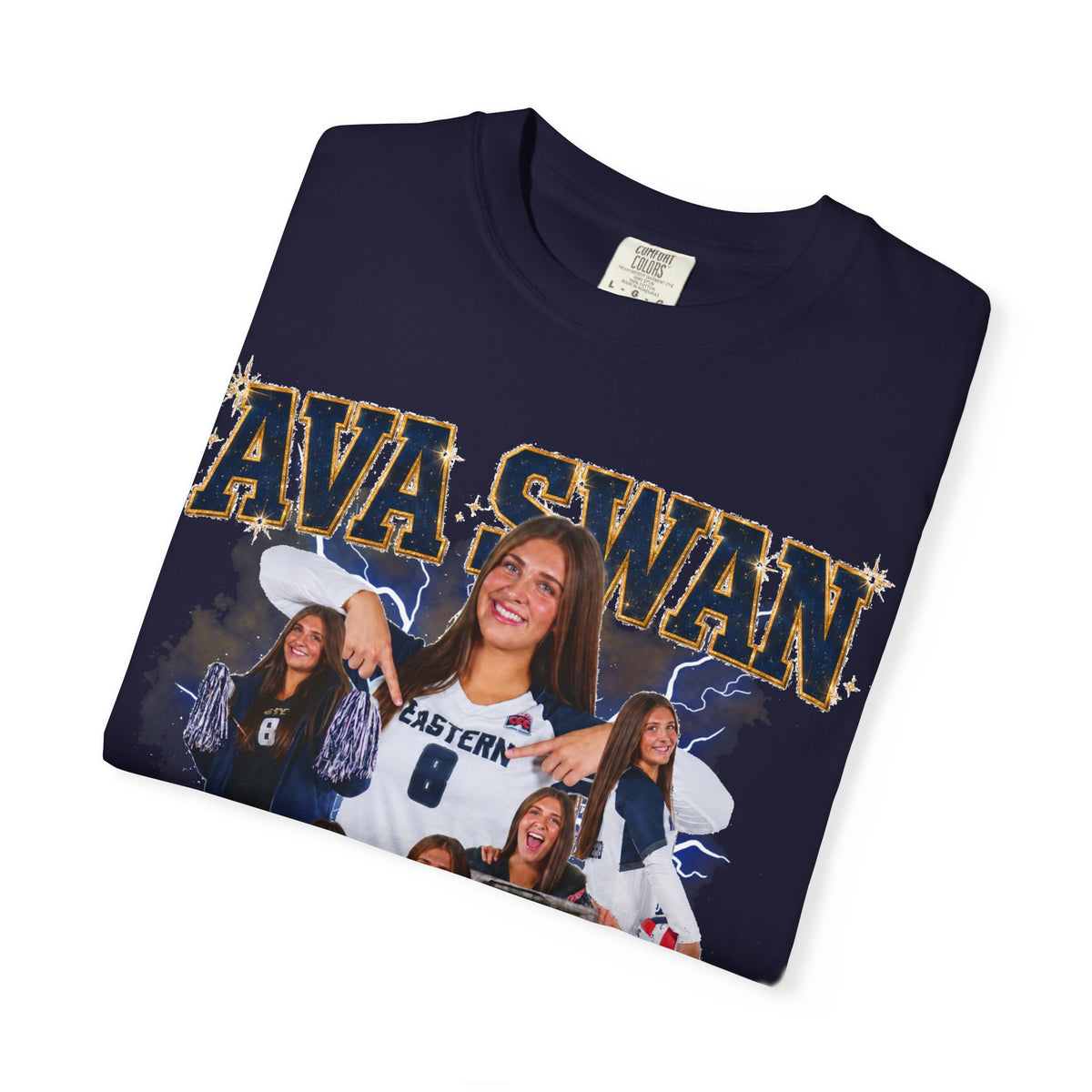 Ava Swan Collage T‑Shirt — Personalized Tee (Swan 8)