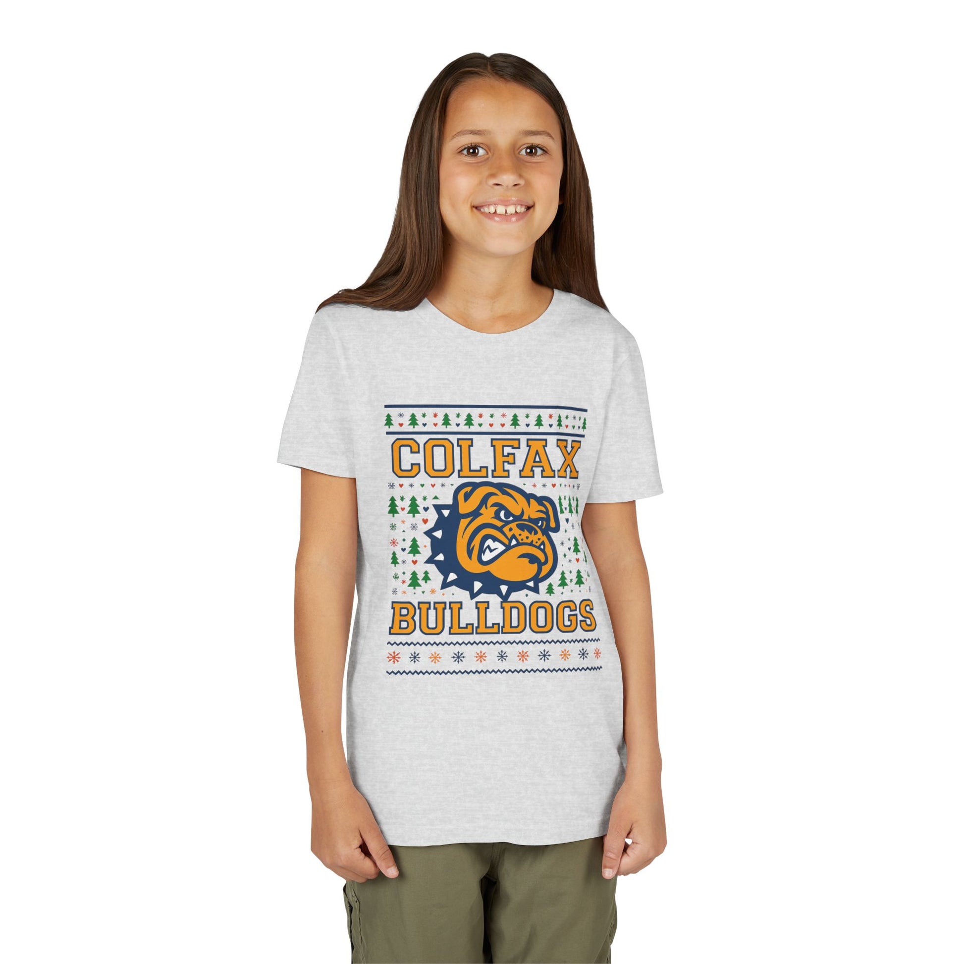 Colfax Bulldogs Ugly Sweater Youth Holiday Tee