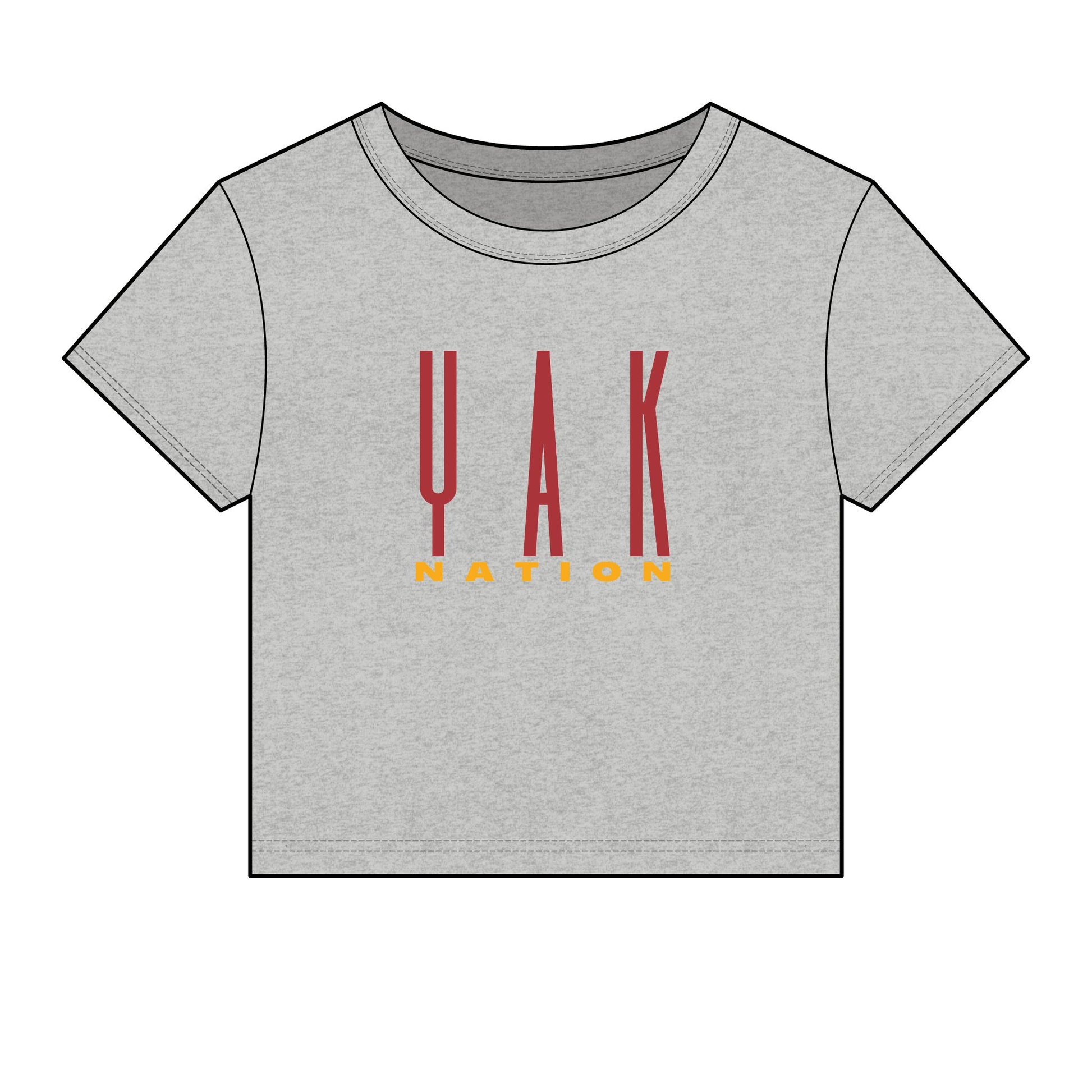 YAK Nation Women's Cropped Baby Tee