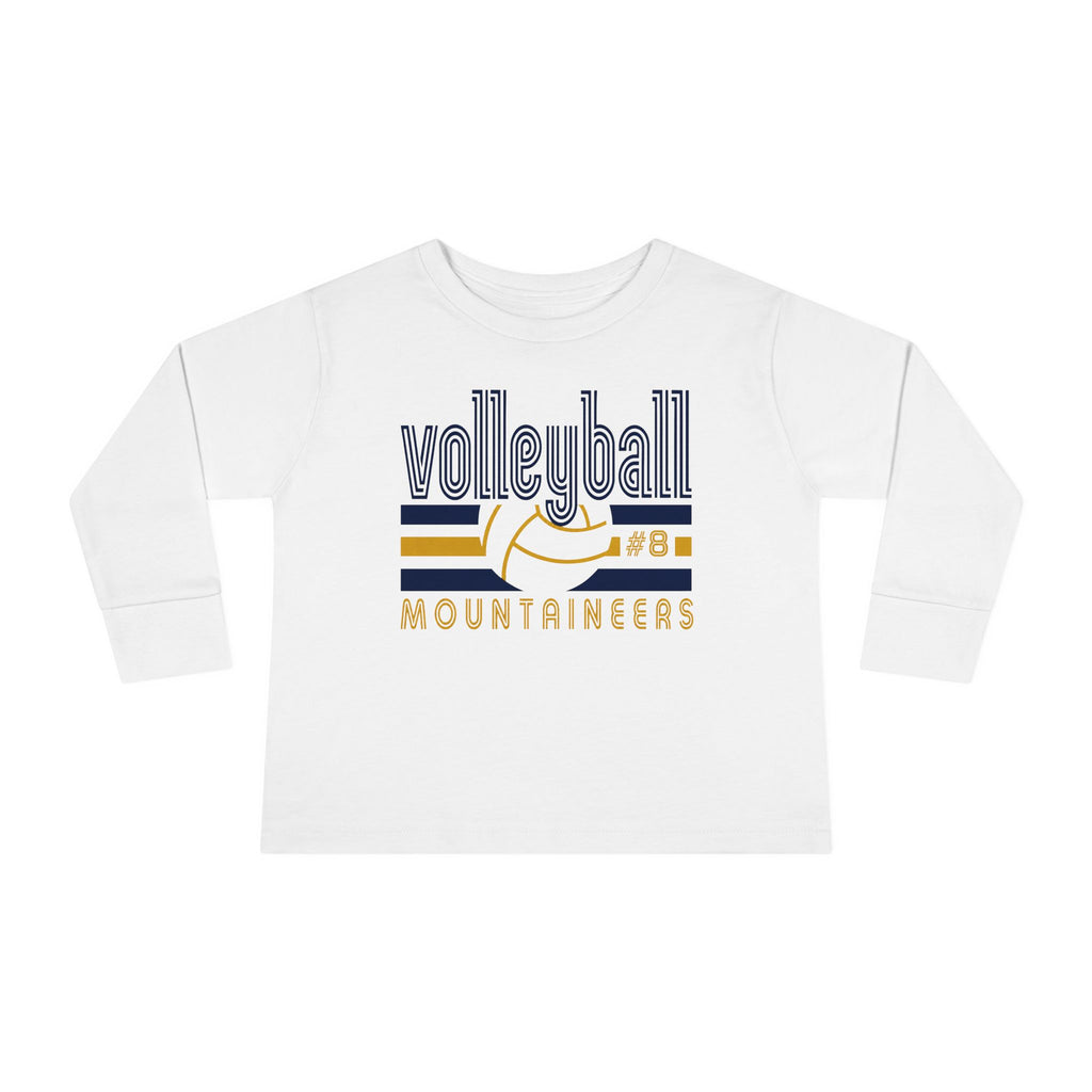 Toddler Volleyball Tee — 'Mountaineers' Team Jersey with Number 8