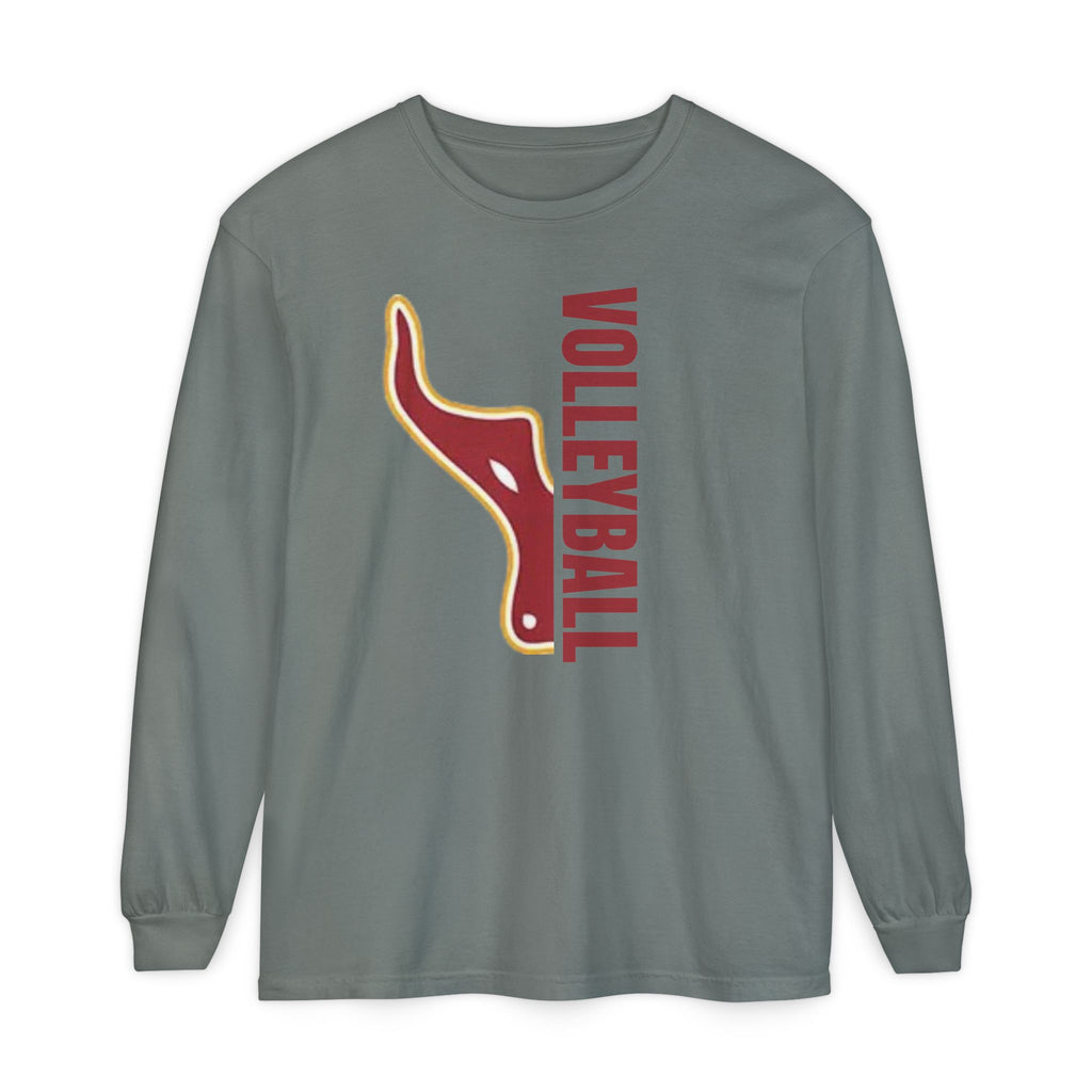 Unisex Volleyball Long Sleeve Tee, Garment-Dyed T-Shirt for Sports Fans, Yakima Valley Apparel, Casual Wear, Great for Gifts