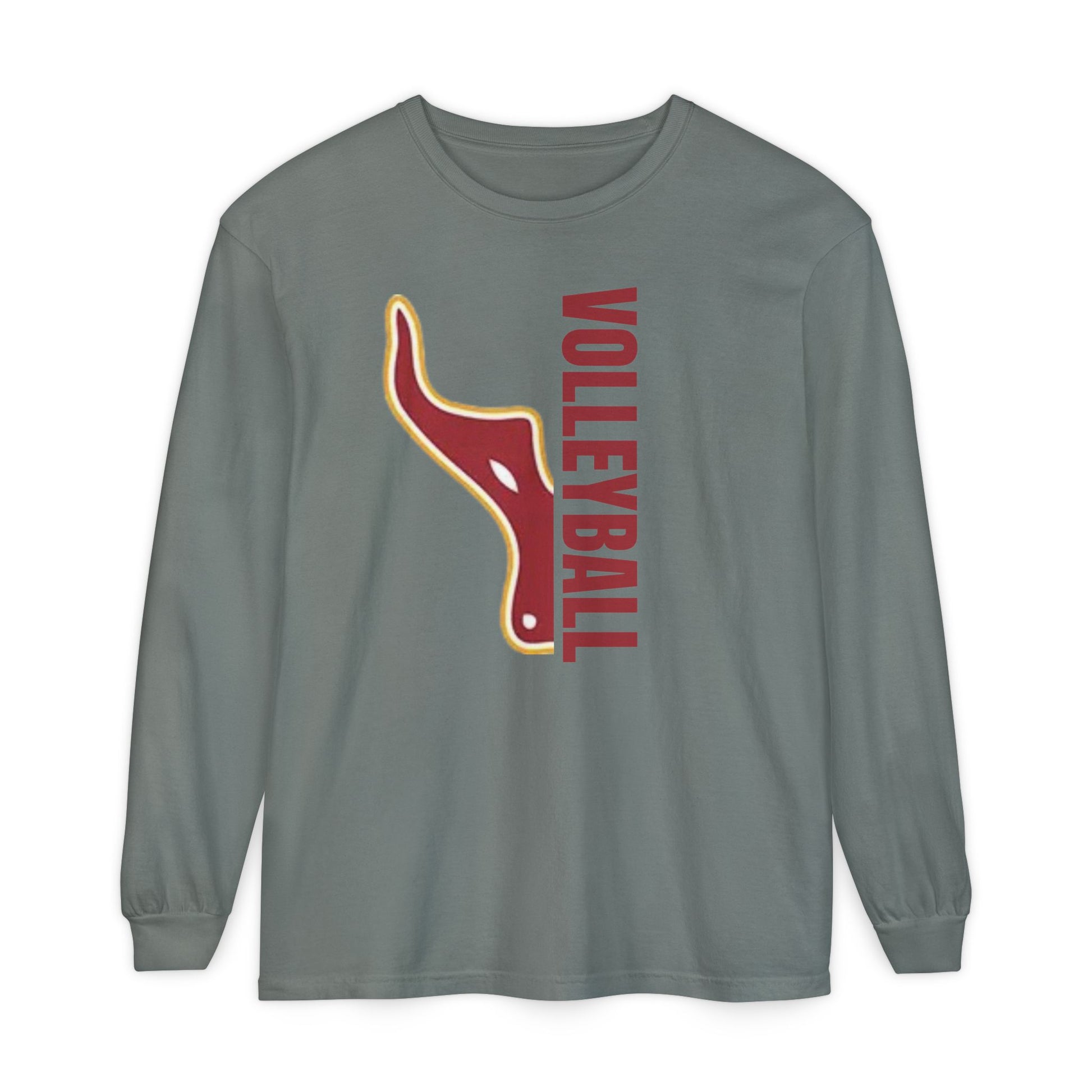 Unisex Volleyball Long Sleeve Tee, Garment-Dyed T-Shirt for Sports Fans, Yakima Valley Apparel, Casual Wear, Great for Gifts