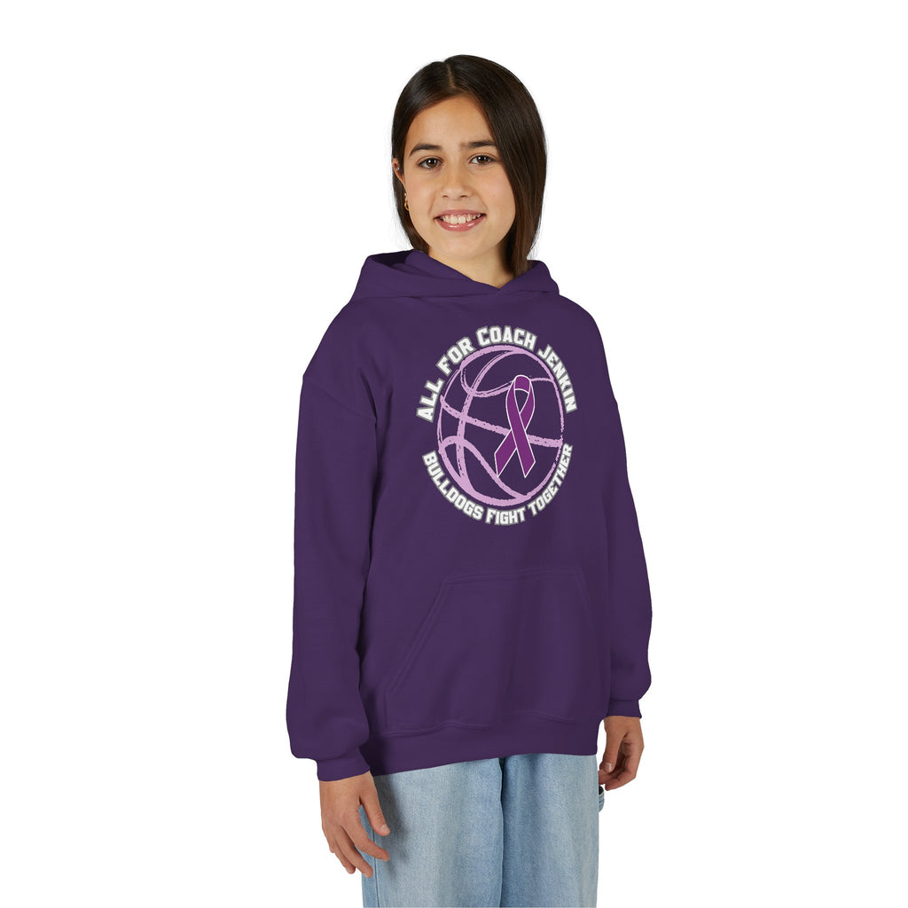 Youth Hoodie – "All For Coach Jenkin" Bulldogs Fight Together Team Hoodie