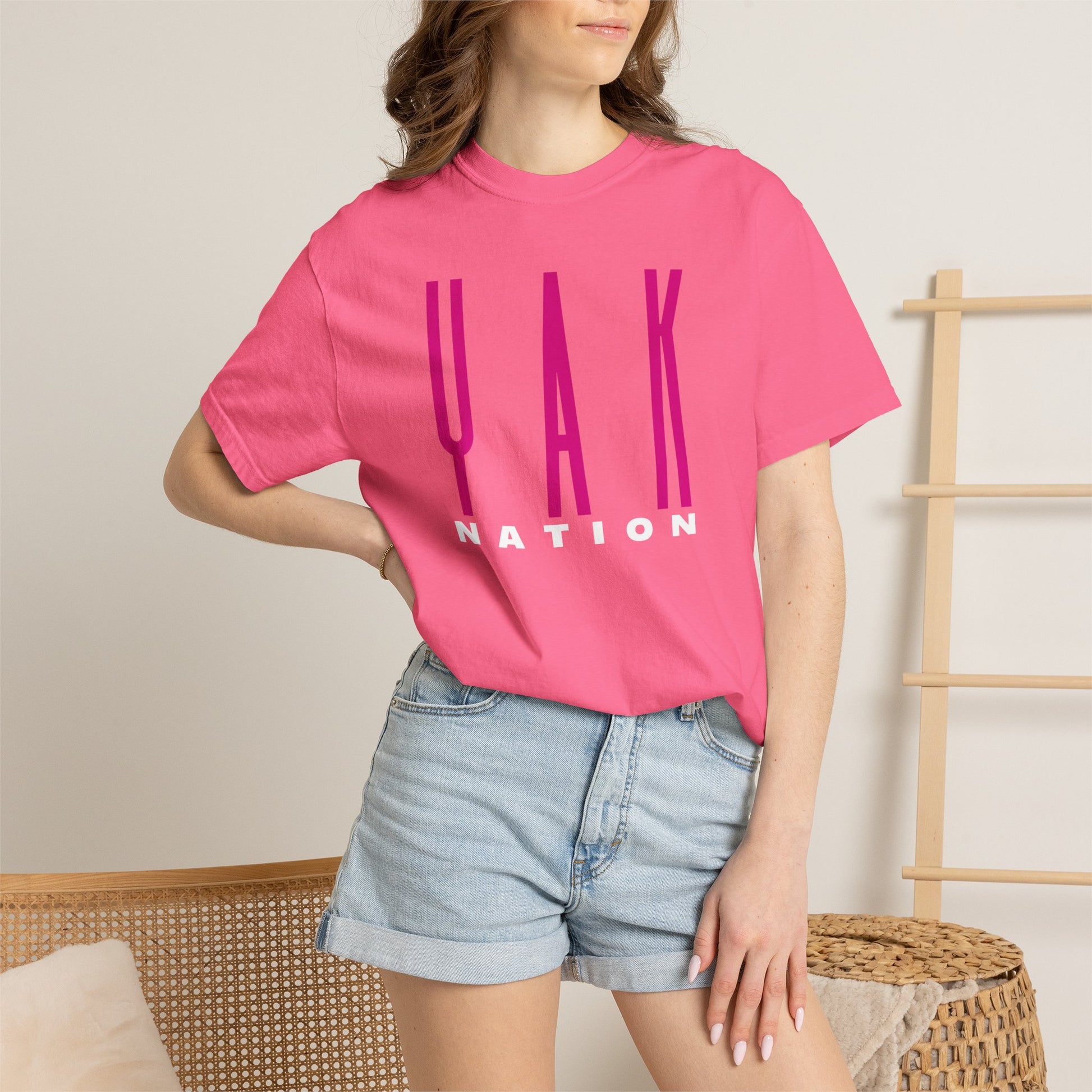 Pink YAK Nation Graphic T-Shirt