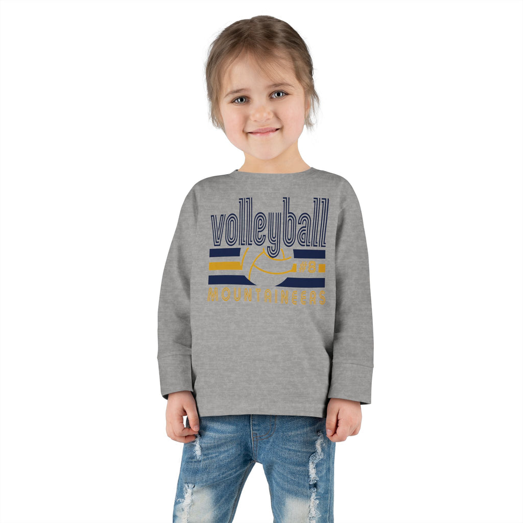 Toddler Volleyball Tee — 'Mountaineers' Team Jersey with Number 8