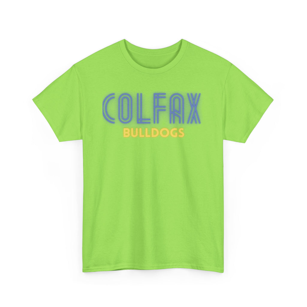 Colfax Bulldogs Neon Unisex Heavy Cotton Tee