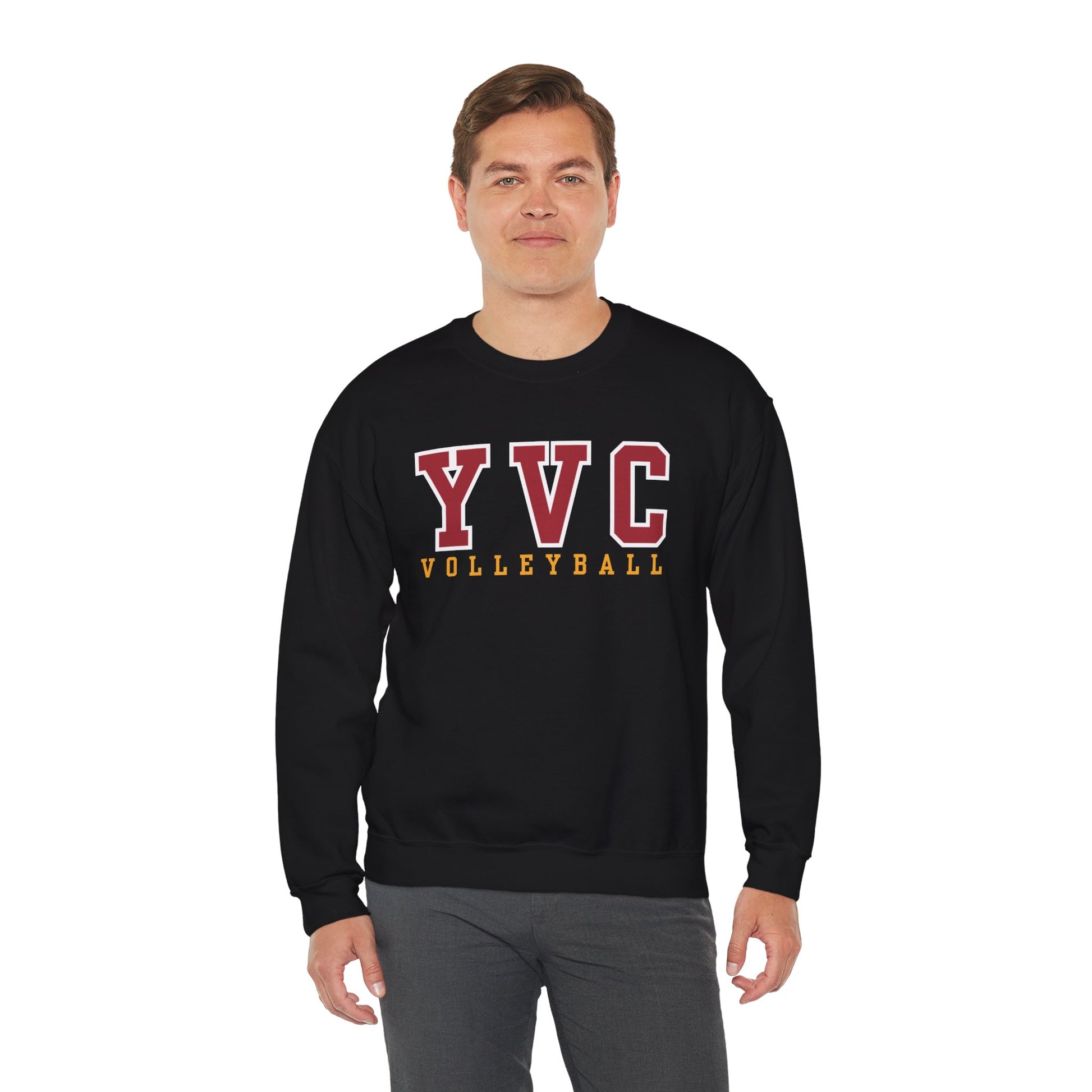 YVC Volleyball Crewneck Sweatshirt - Collegiate Style Athletic Pullover