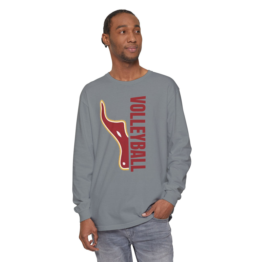 Unisex Volleyball Long Sleeve Tee, Garment-Dyed T-Shirt for Sports Fans, Yakima Valley Apparel, Casual Wear, Great for Gifts