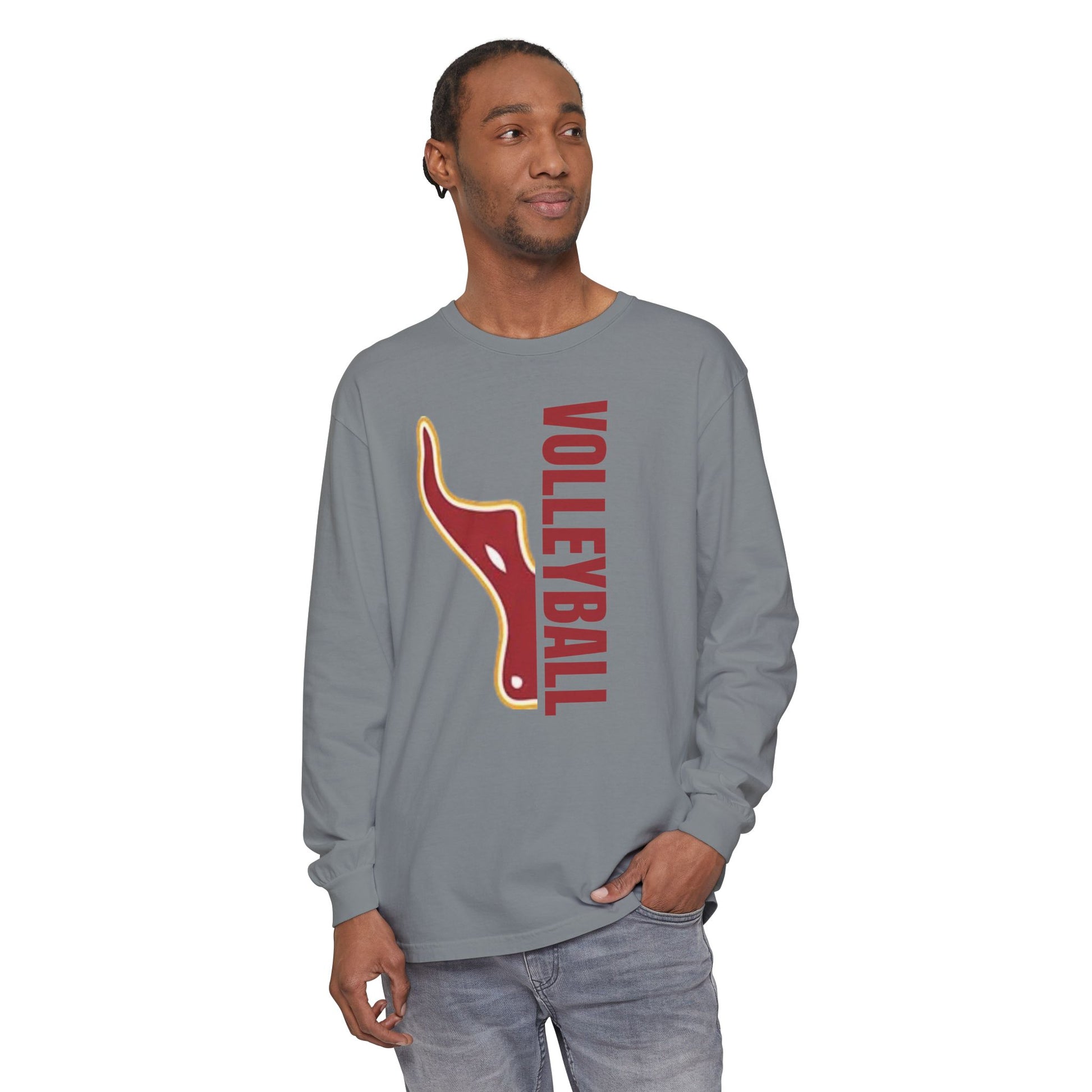 Unisex Volleyball Long Sleeve Tee, Garment-Dyed T-Shirt for Sports Fans, Yakima Valley Apparel, Casual Wear, Great for Gifts
