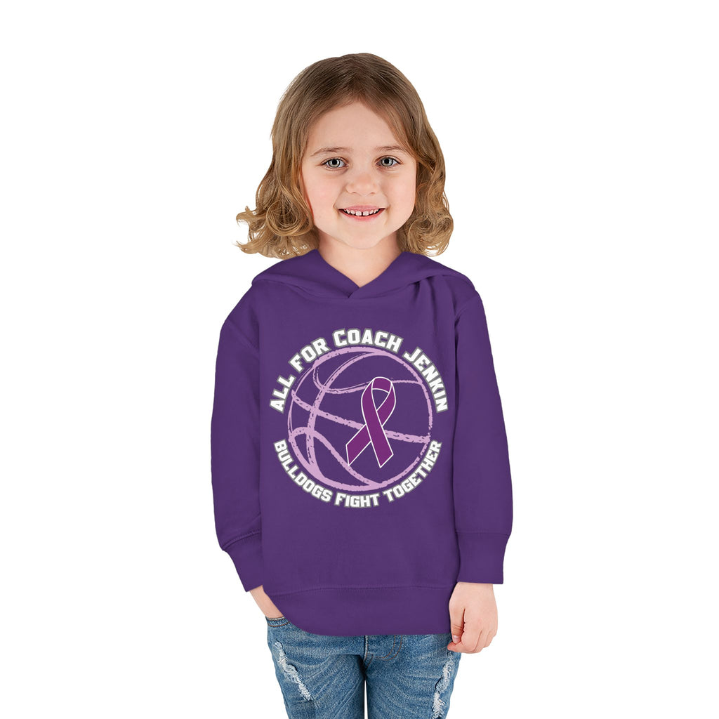 Toddler Hoodie — "All for Coach Jenkin" Bulldogs Fight Together Pullover