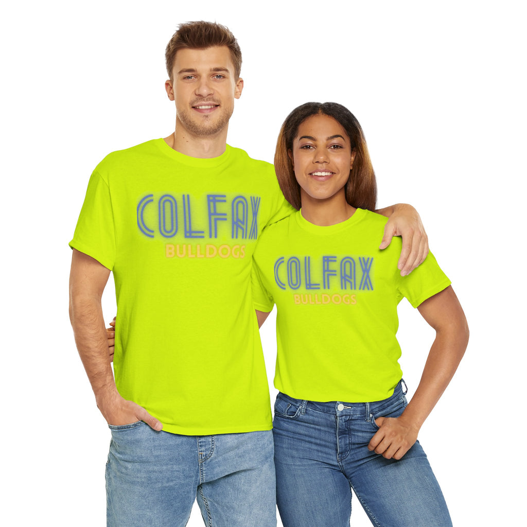 Colfax Bulldogs Neon Unisex Heavy Cotton Tee