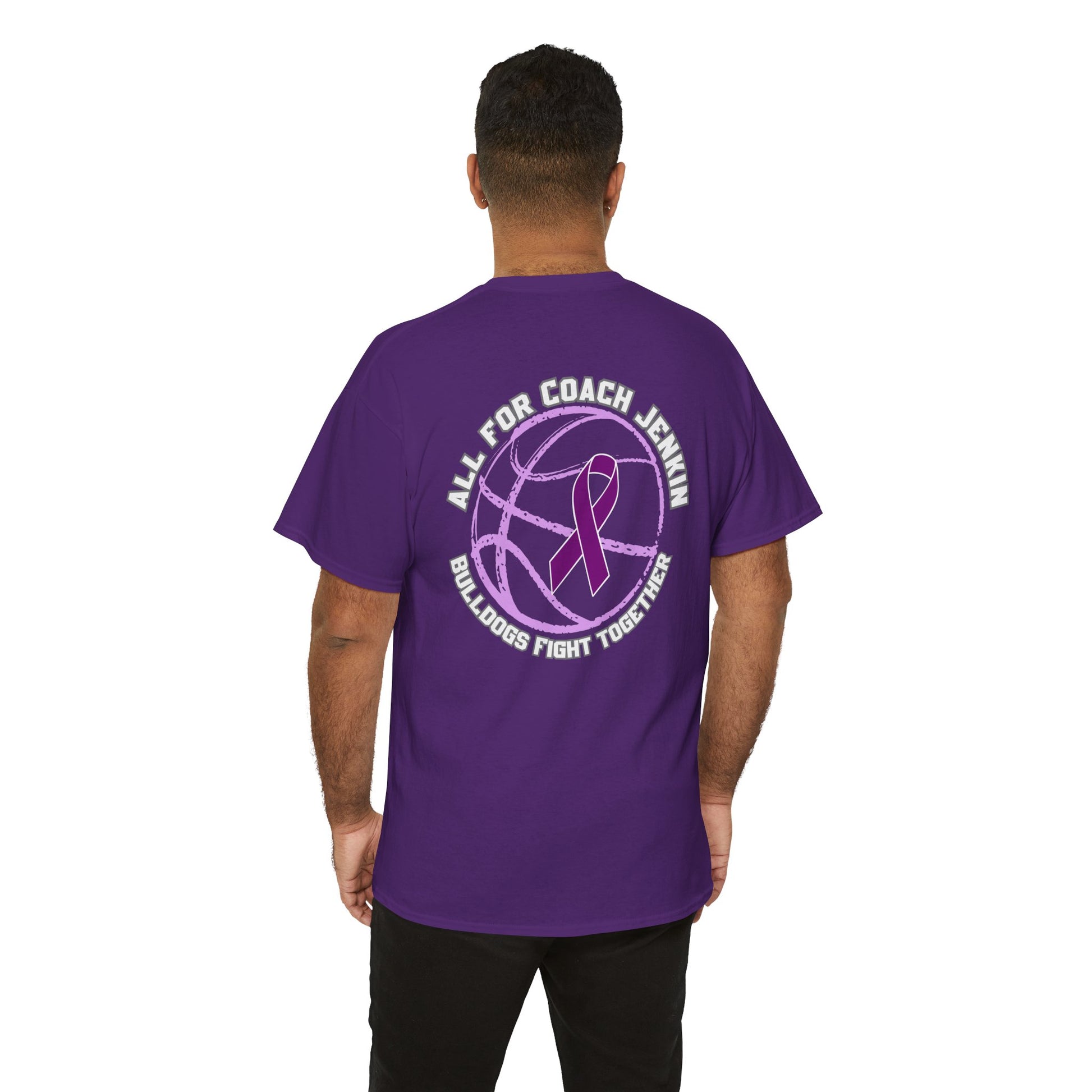 All For Coach Jenkin Bulldogs Fight Together Purple Ribbon