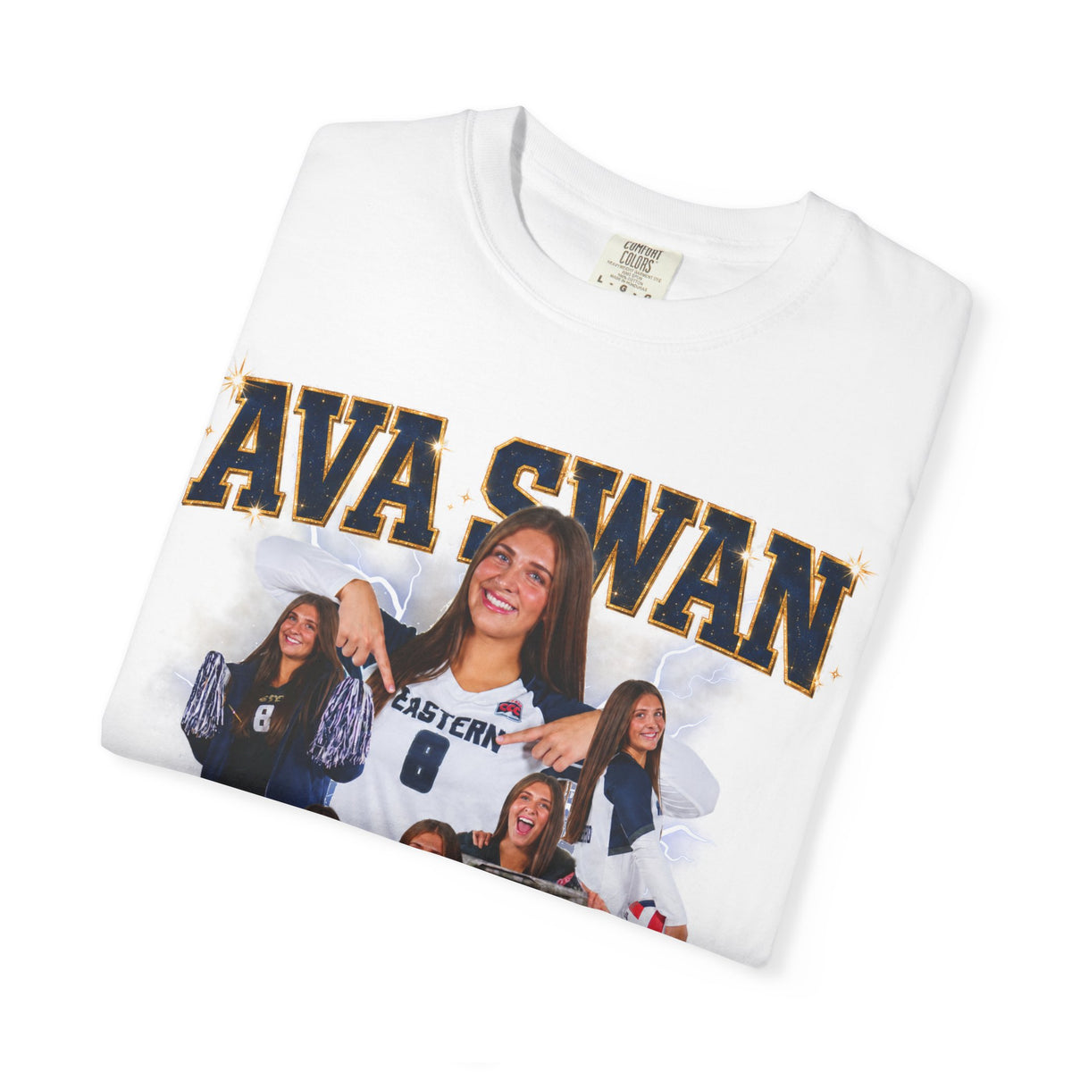 Ava Swan Collage T‑Shirt — Personalized Tee (Swan 8)