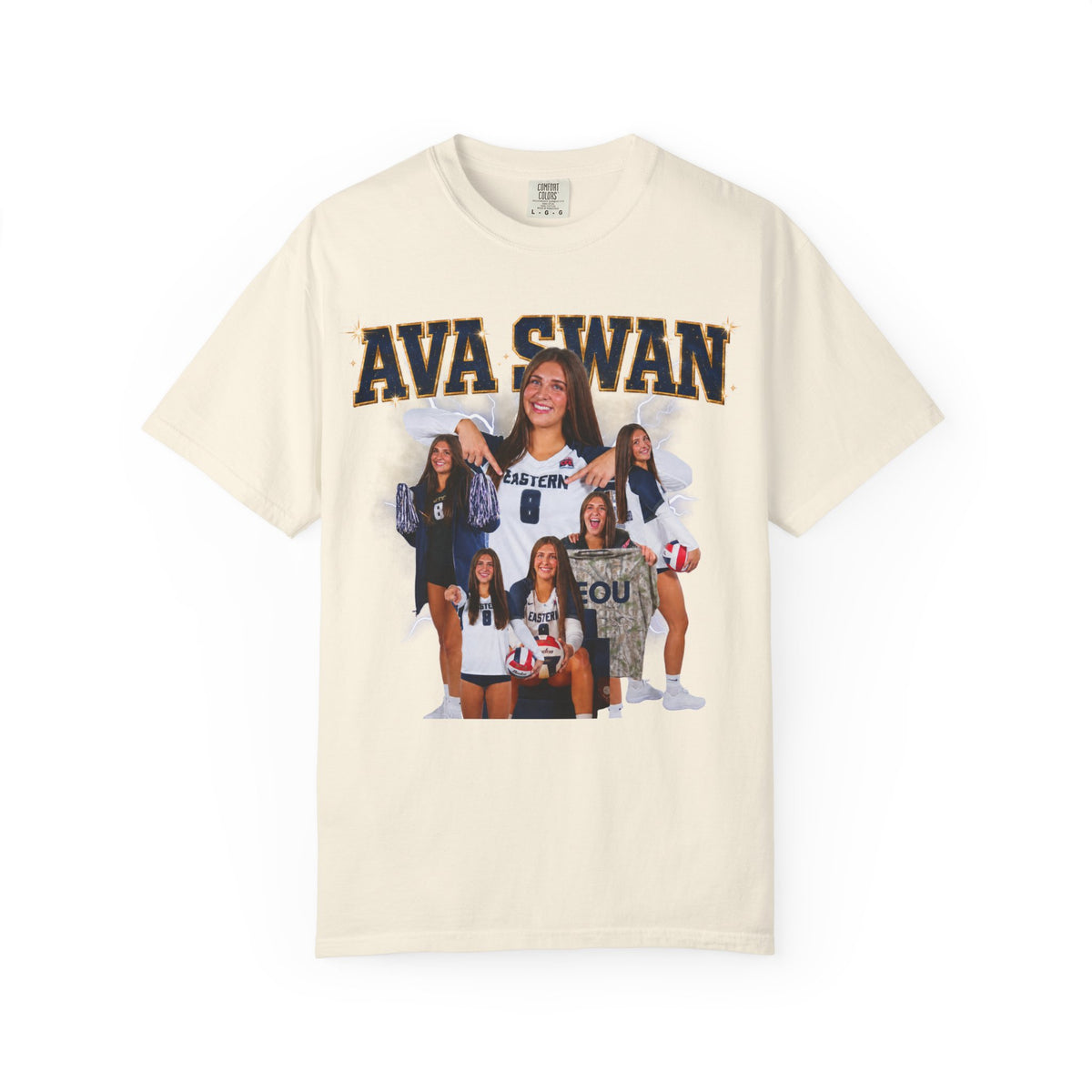 Ava Swan Collage T‑Shirt — Personalized Tee (Swan 8)