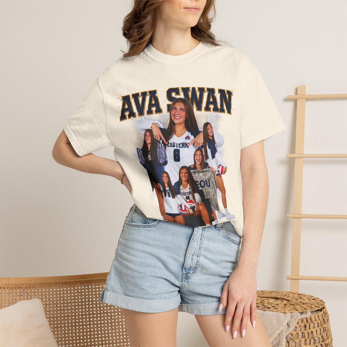 Ava Swan Collage T‑Shirt — Personalized Tee (Swan 8)