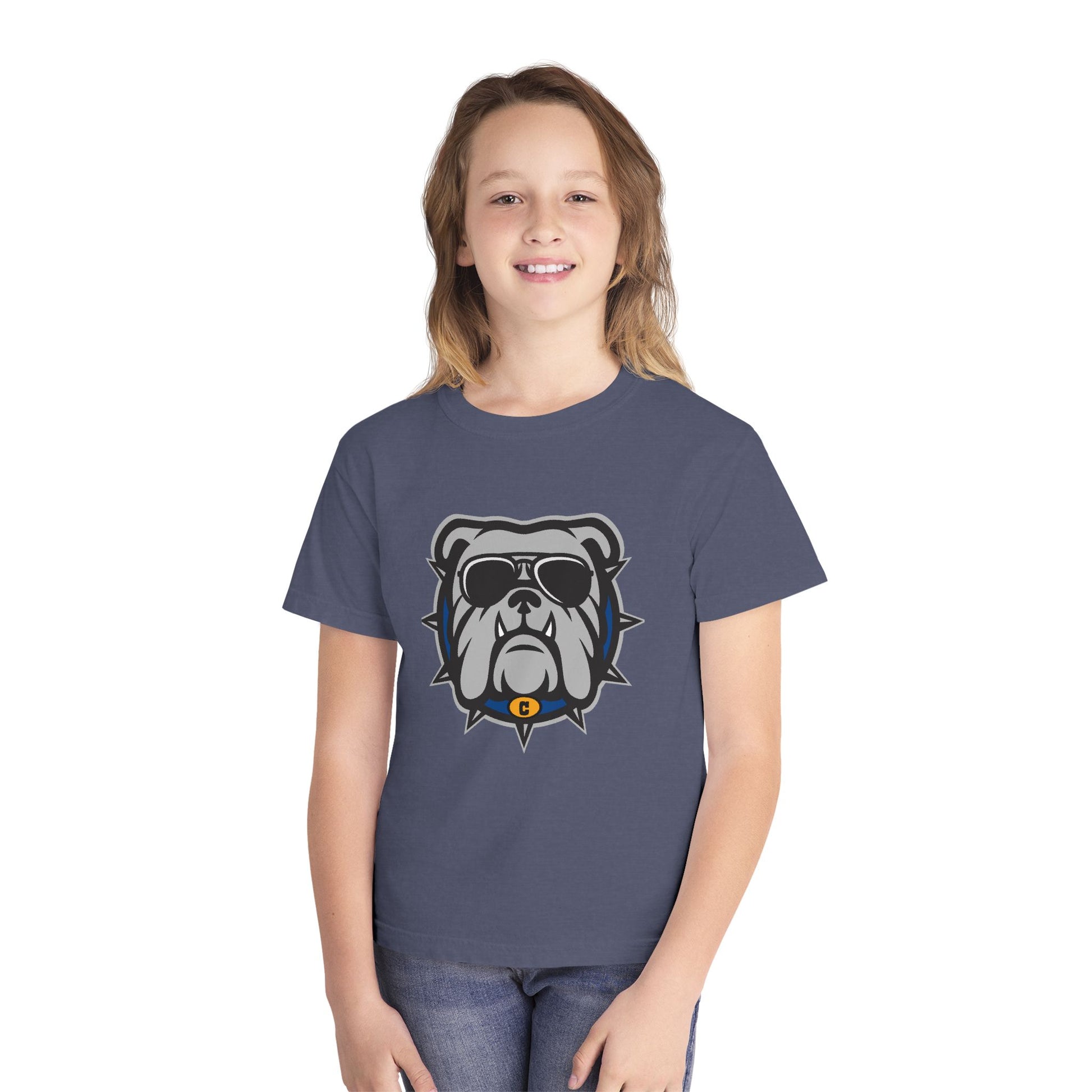 Cool Bulldog Graphic Youth Tee