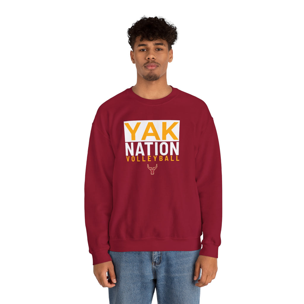 Yak Nation Volleyball Crewneck Sweatshirt