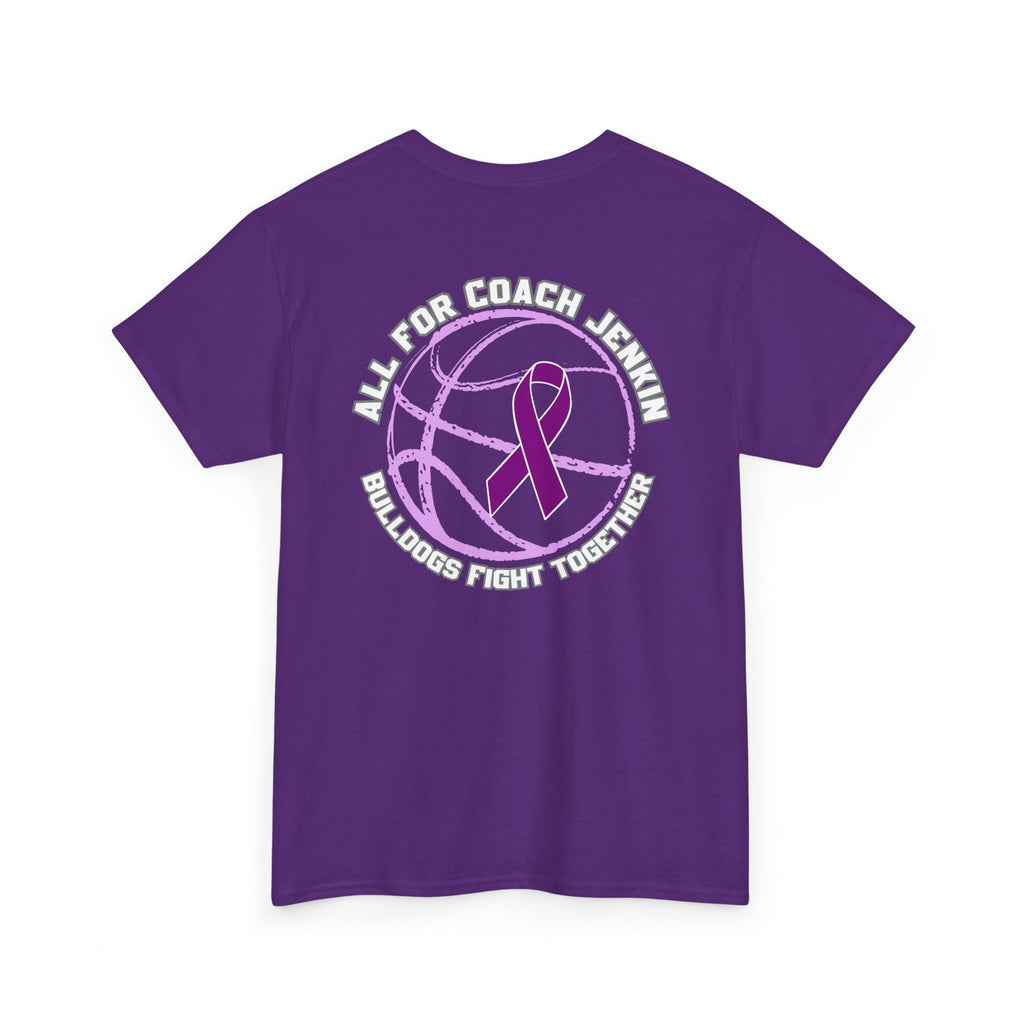 All For Coach Jenkin Bulldogs Fight Together Purple Ribbon