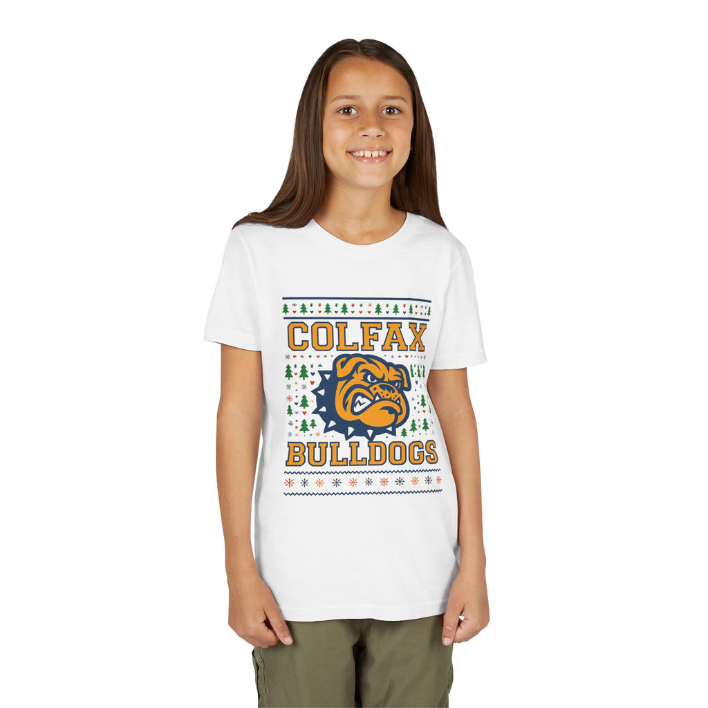 Colfax Bulldogs Ugly Sweater Youth Holiday Tee
