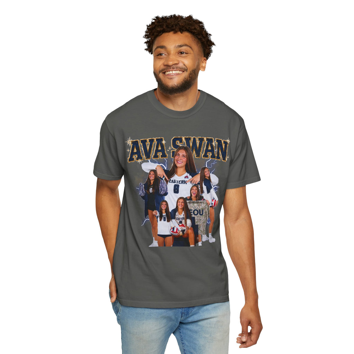 Ava Swan Collage T‑Shirt — Personalized Tee (Swan 8)
