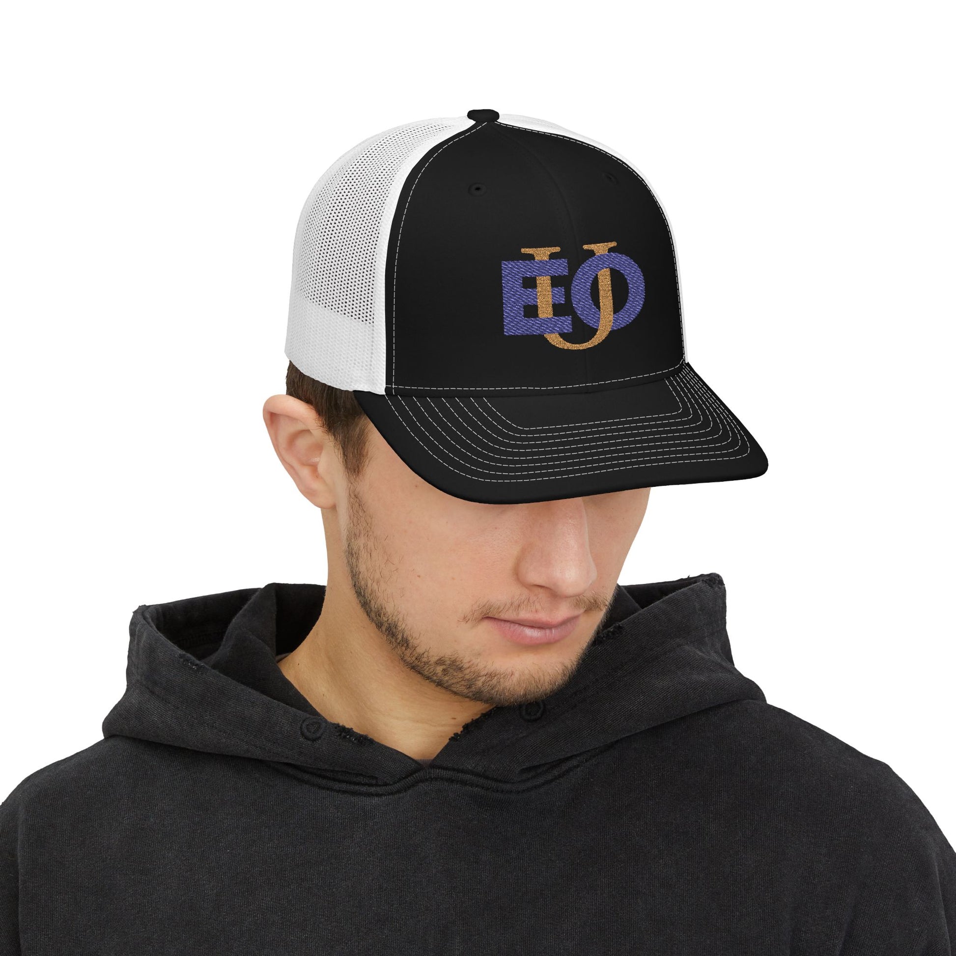 Trucker Cap Richardson 112 EOU Logo Navy and Gold