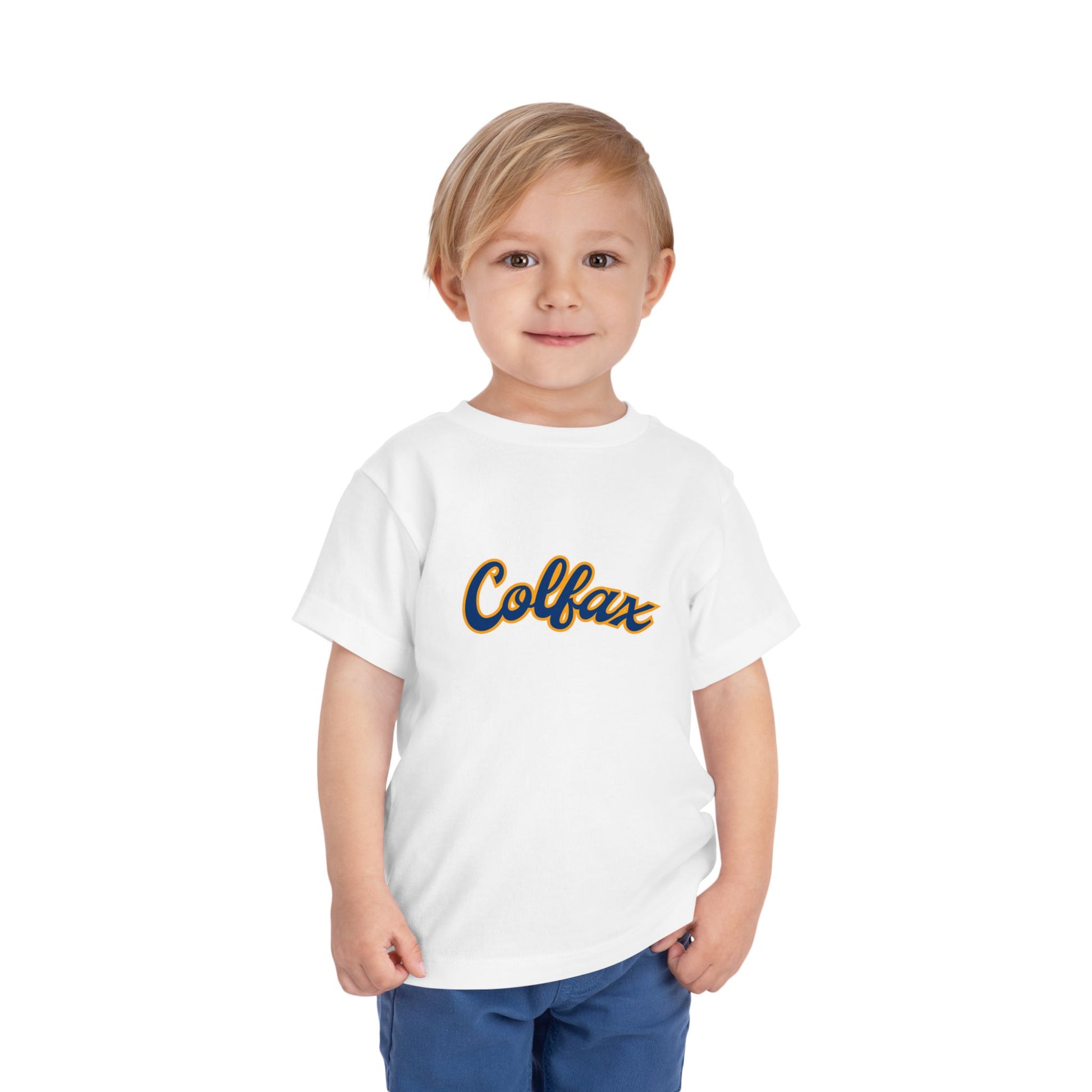 Colfax Toddler Tee — Retro Script Kids Shirt