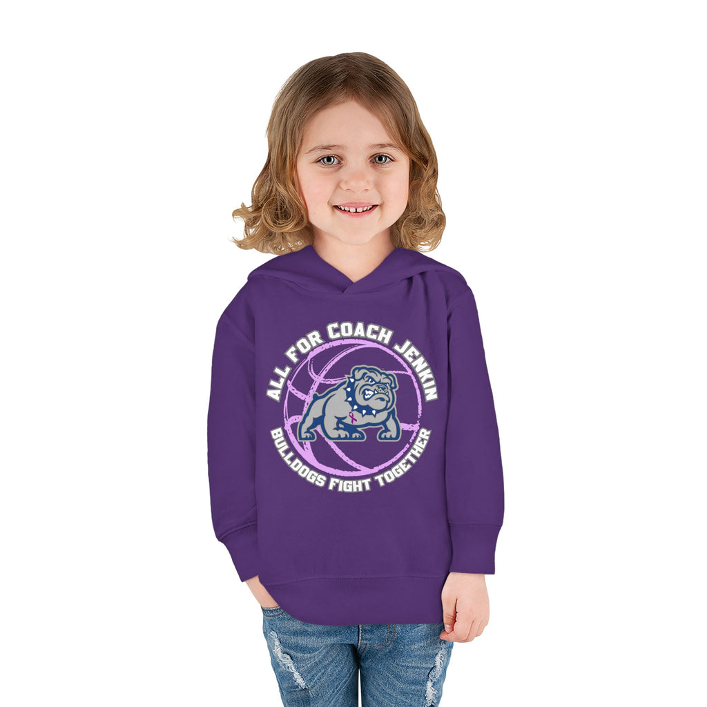 Toddler Hoodie — "All for Coach Jenkin" Bulldogs Fight Together Pullover